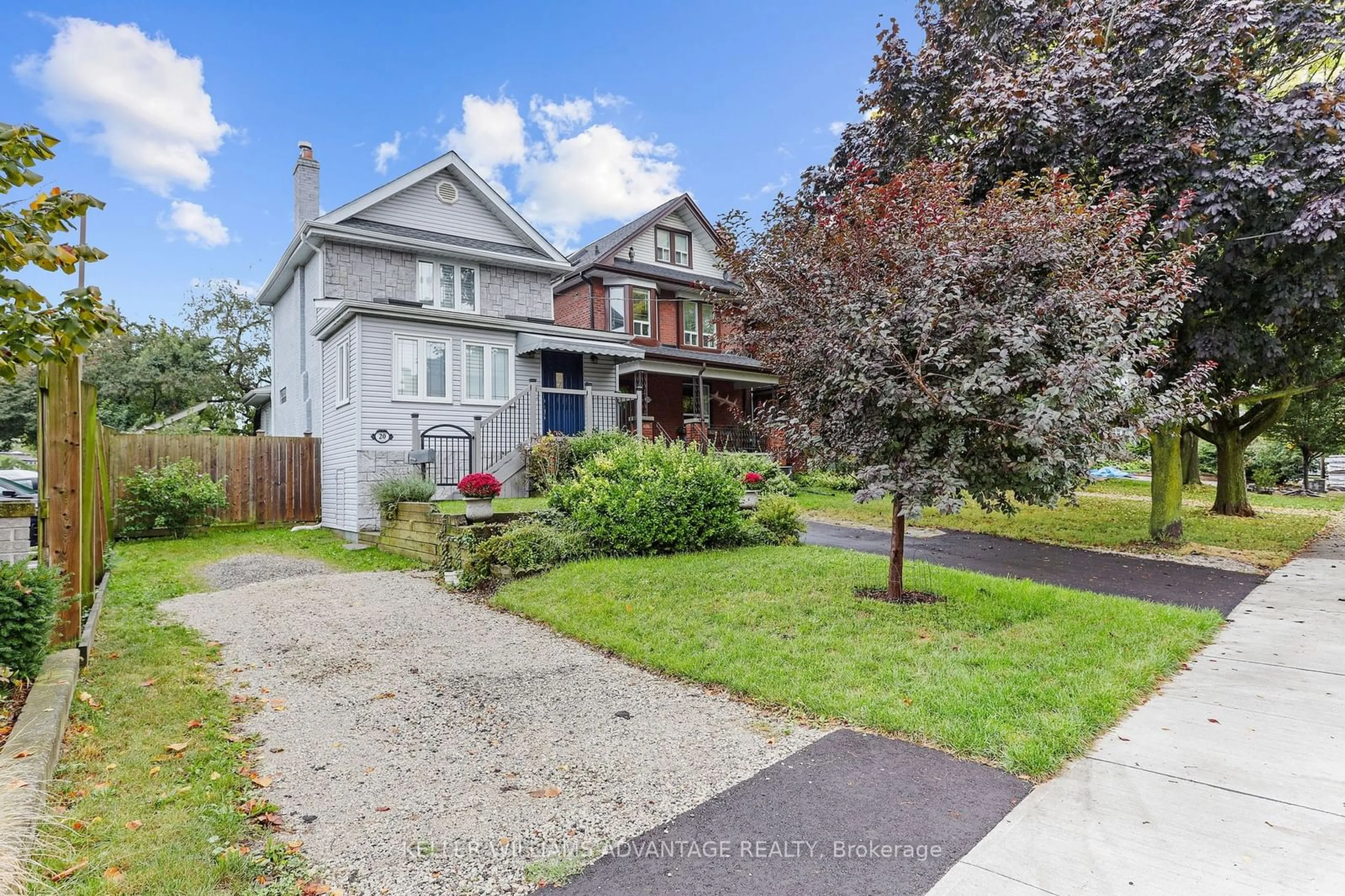 Frontside or backside of a home, the street view for 20 Superior Ave, Toronto Ontario M8V 2M6