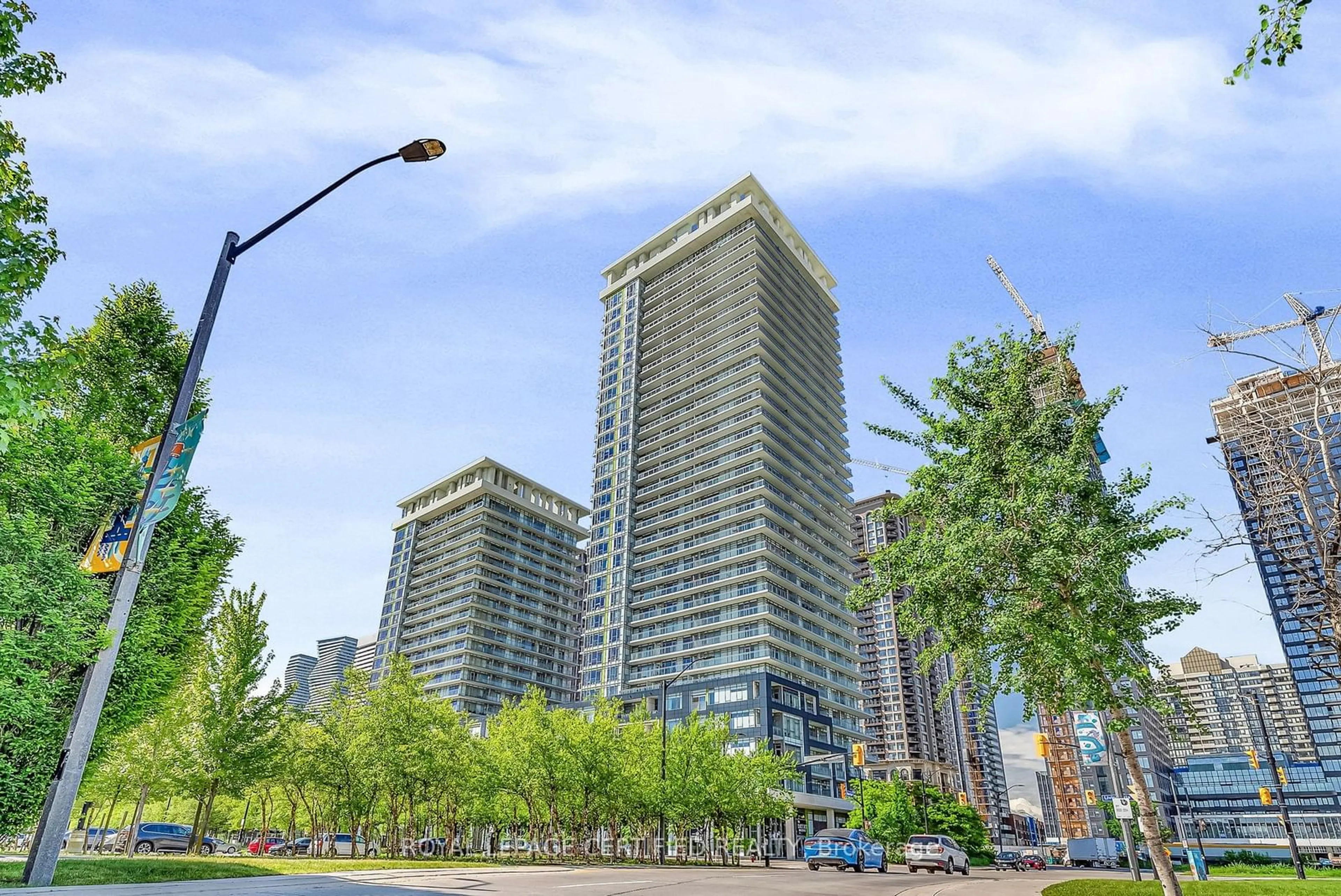 A pic from exterior of the house or condo, the view of city buildings for 360 Square One Dr #804, Mississauga Ontario L5B 0G7