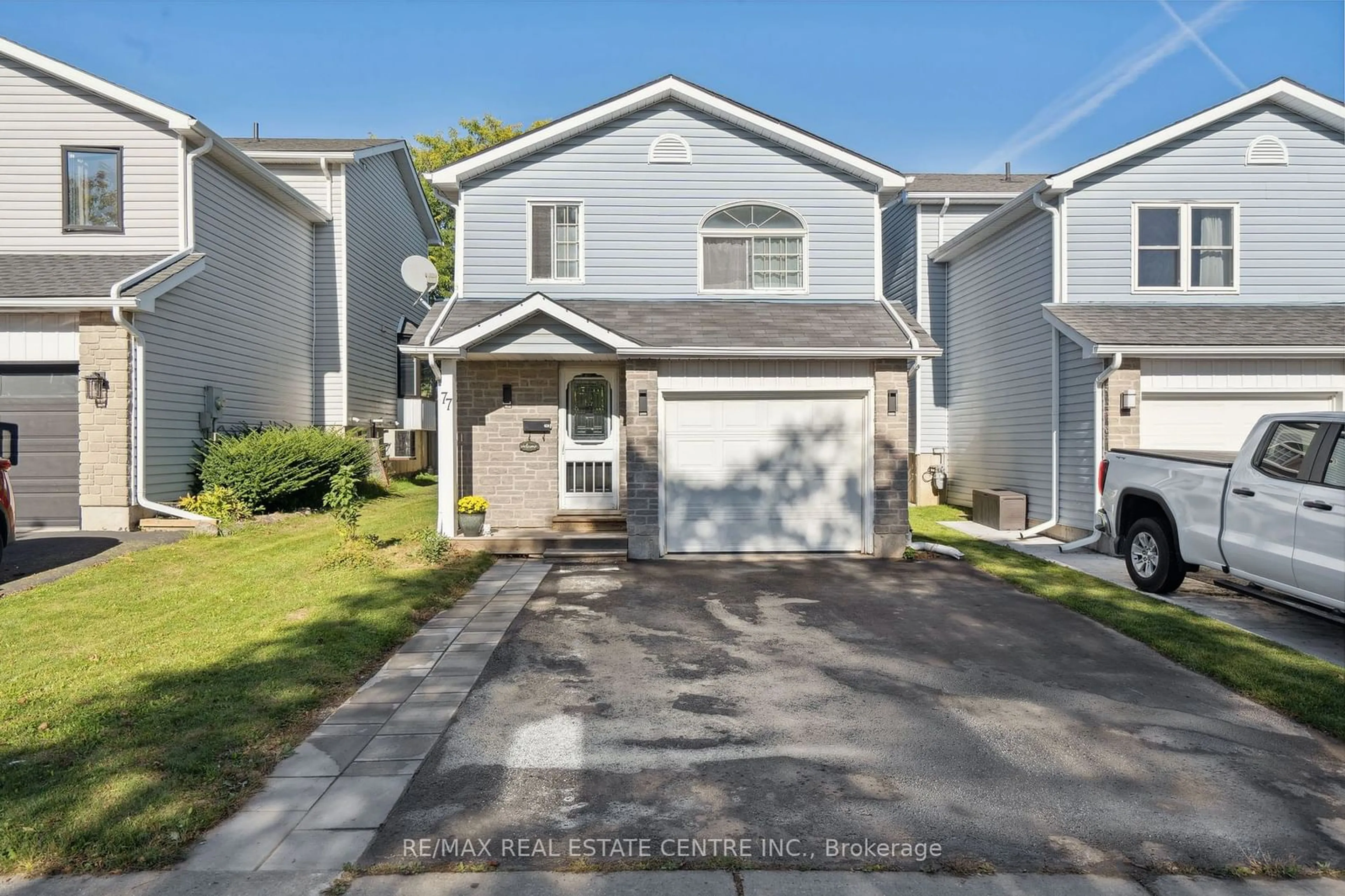 A pic from exterior of the house or condo, the street view for 77 Shirley St, Orangeville Ontario L9W 2T5