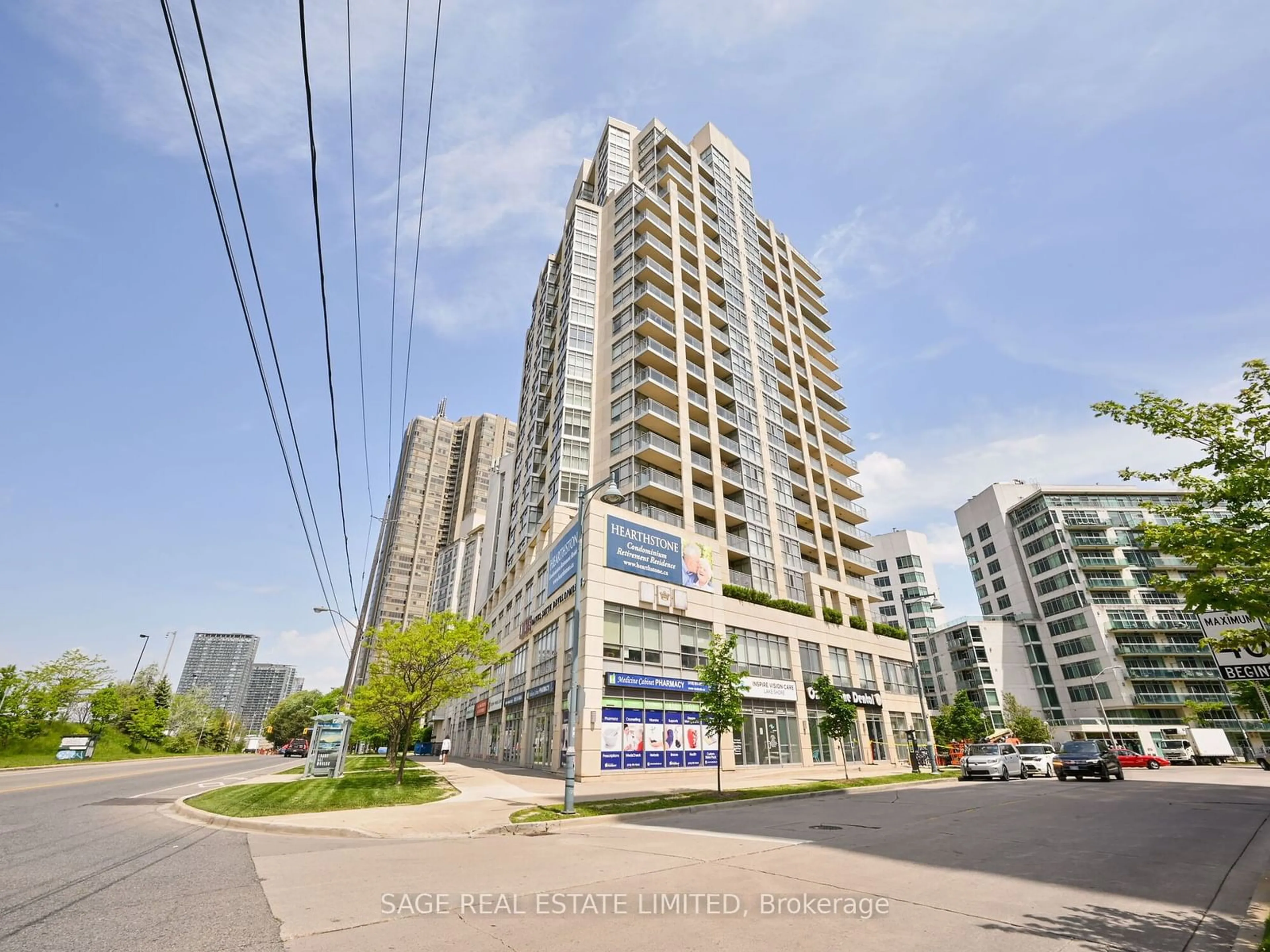 A pic from exterior of the house or condo, the street view for 3 Marine Parade Dr #808, Toronto Ontario M8V 3Z5