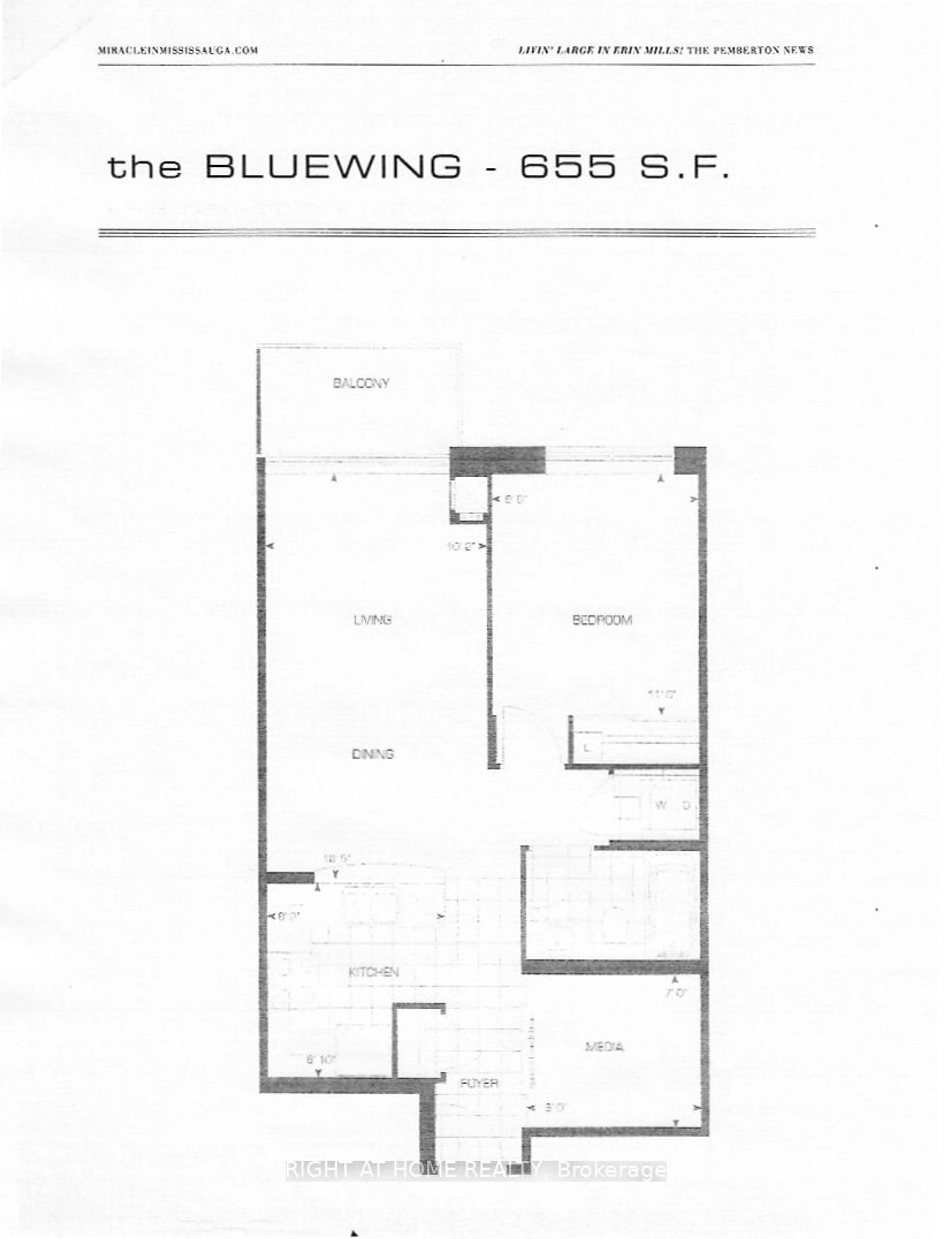 Floor plan for 4889 Kimbermount Ave #1402, Mississauga Ontario L5M 7R9