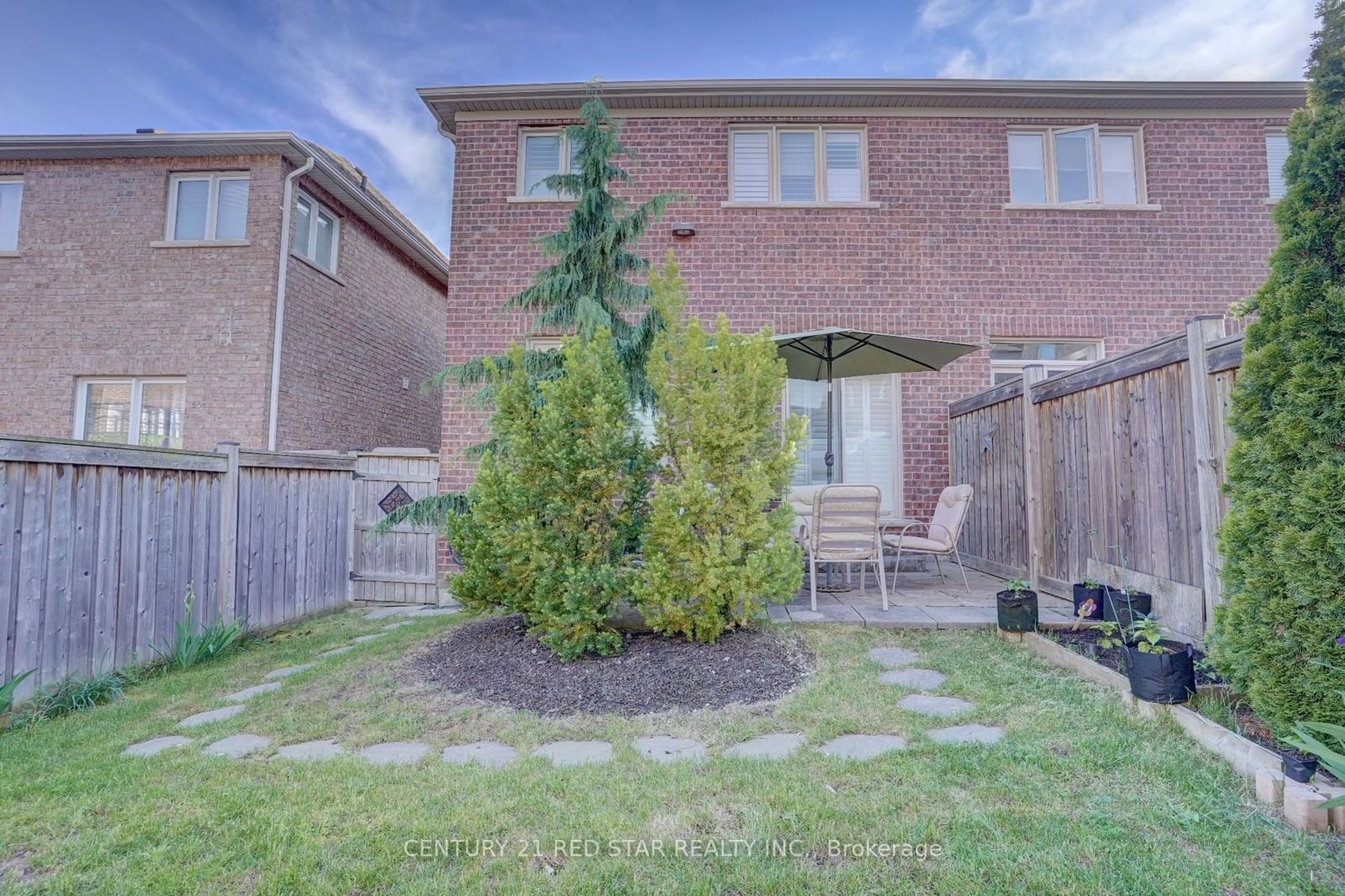 Patio, the fenced backyard for 15 Tokara Ave, Caledon Ontario L7C 3P4