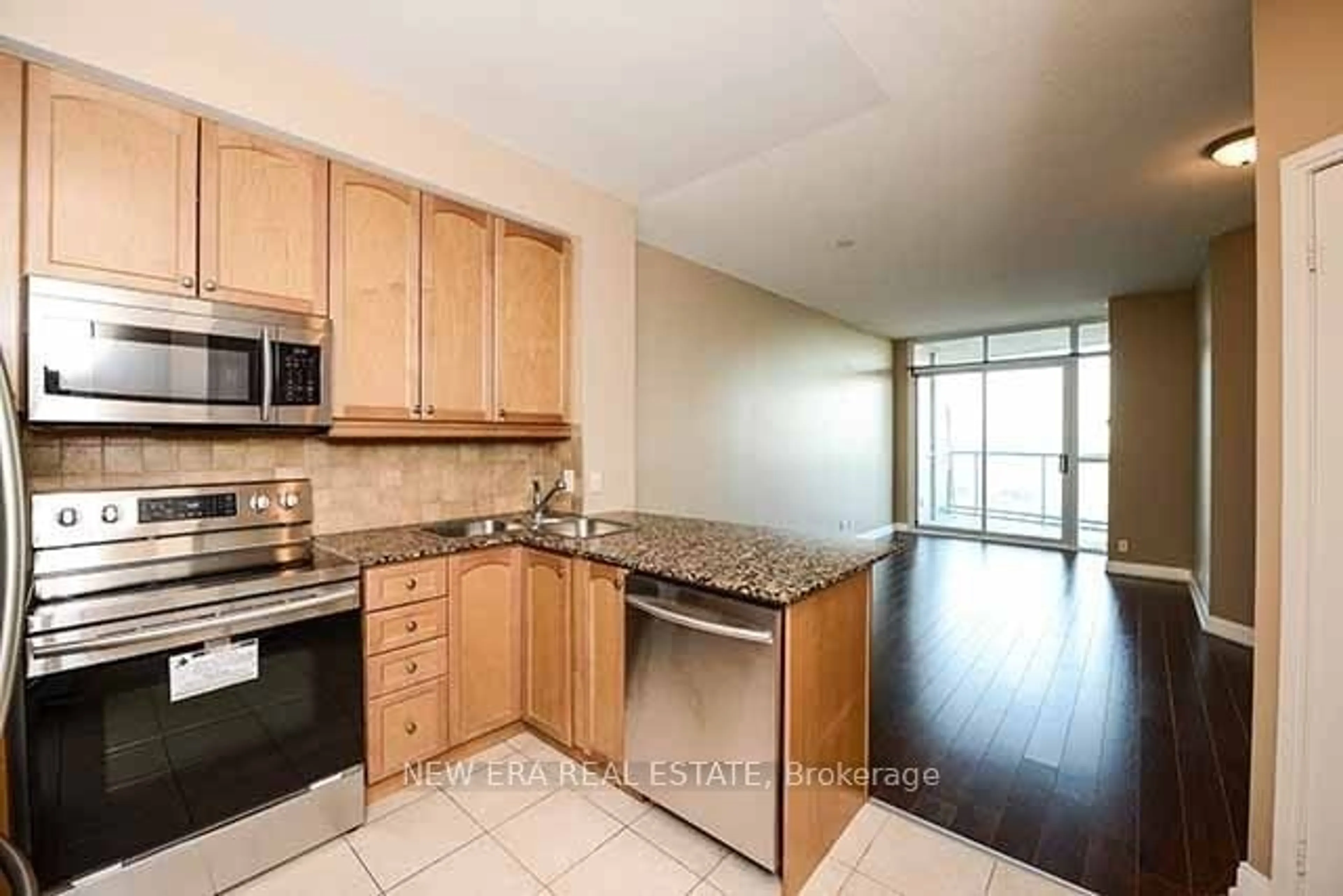 Standard kitchen, wood floors for 80 Absolute Ave #2002, Mississauga Ontario L4Z 0A2