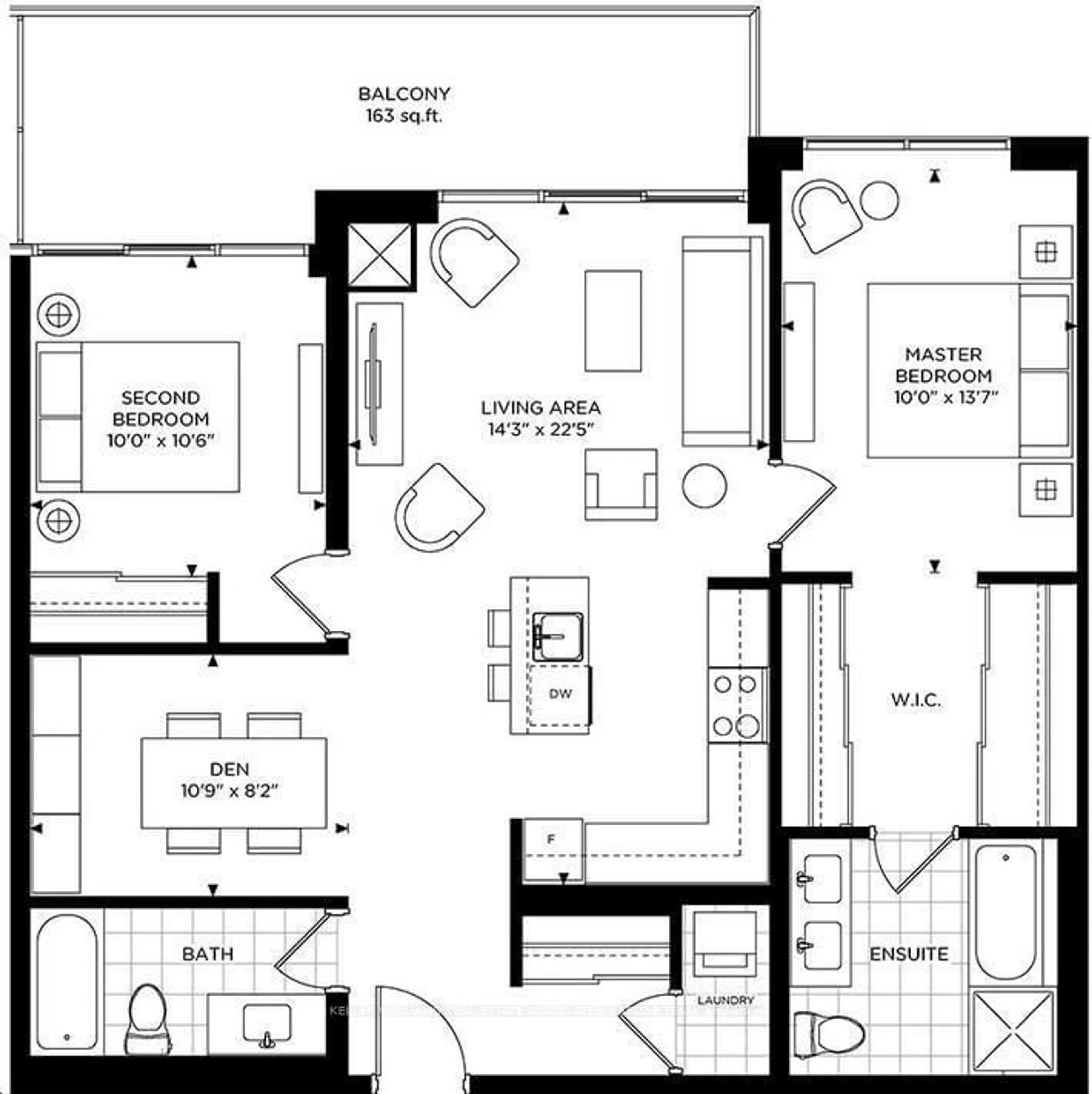 Floor plan for 1575 Lakeshore Rd #221, Mississauga Ontario L5J 0B1