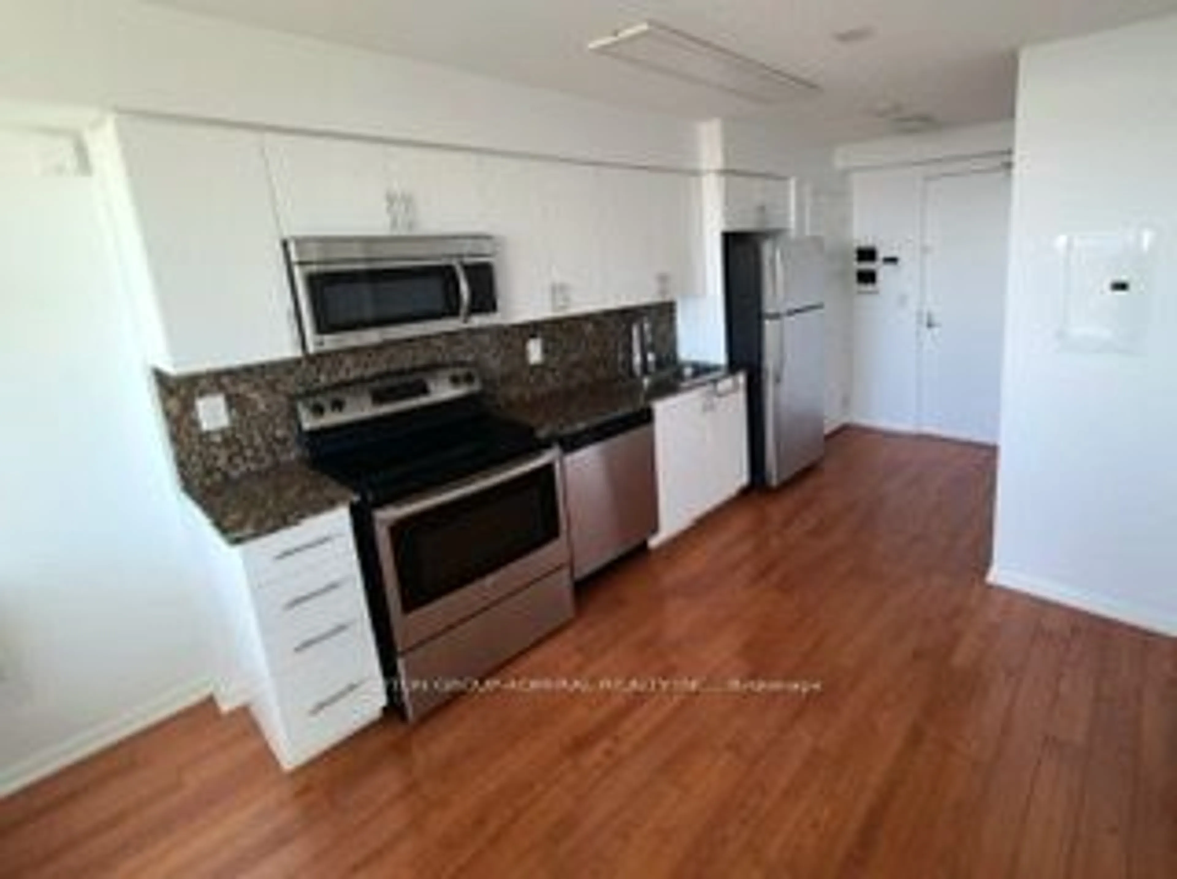 Standard kitchen, wood floors for 830 Lawrence Ave #2108, Toronto Ontario M6A 0B6