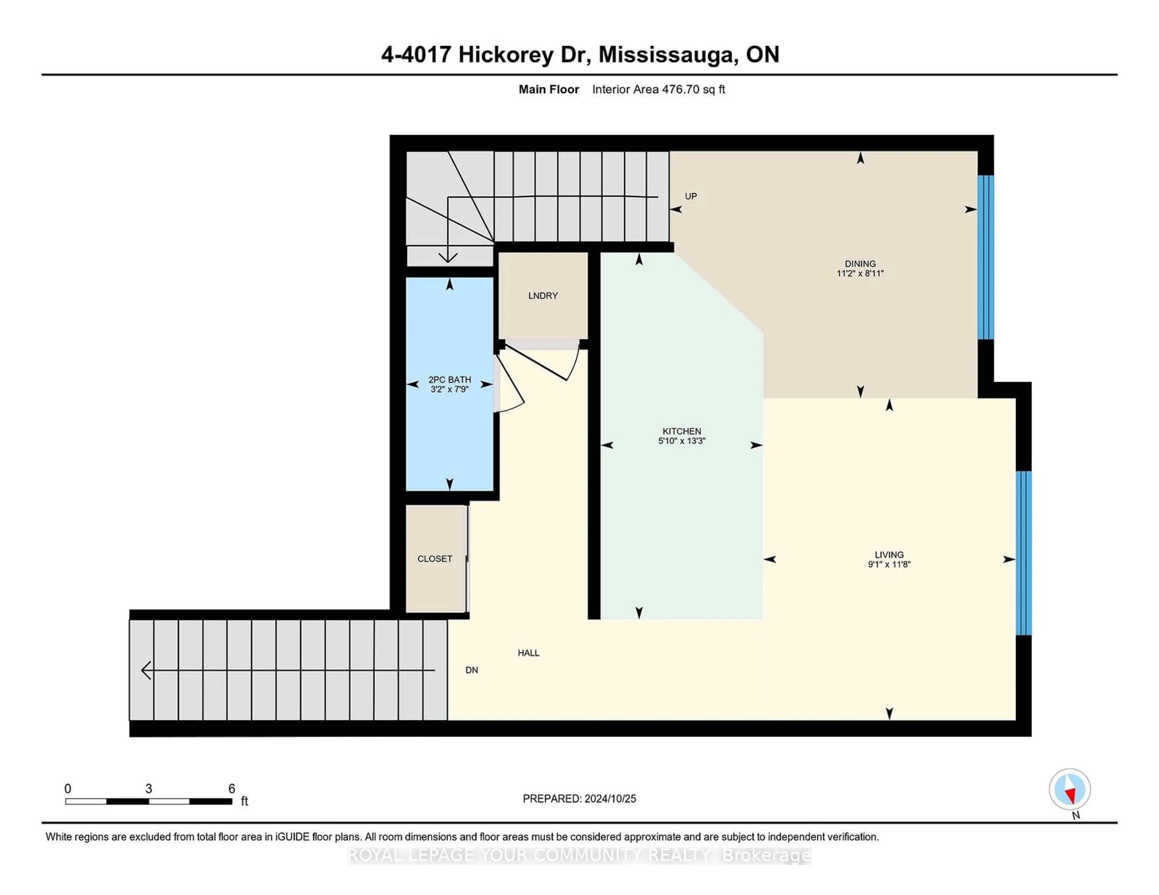 Floor plan for 4005 Hickory Dr #TH 28, Mississauga Ontario L4W 1L1