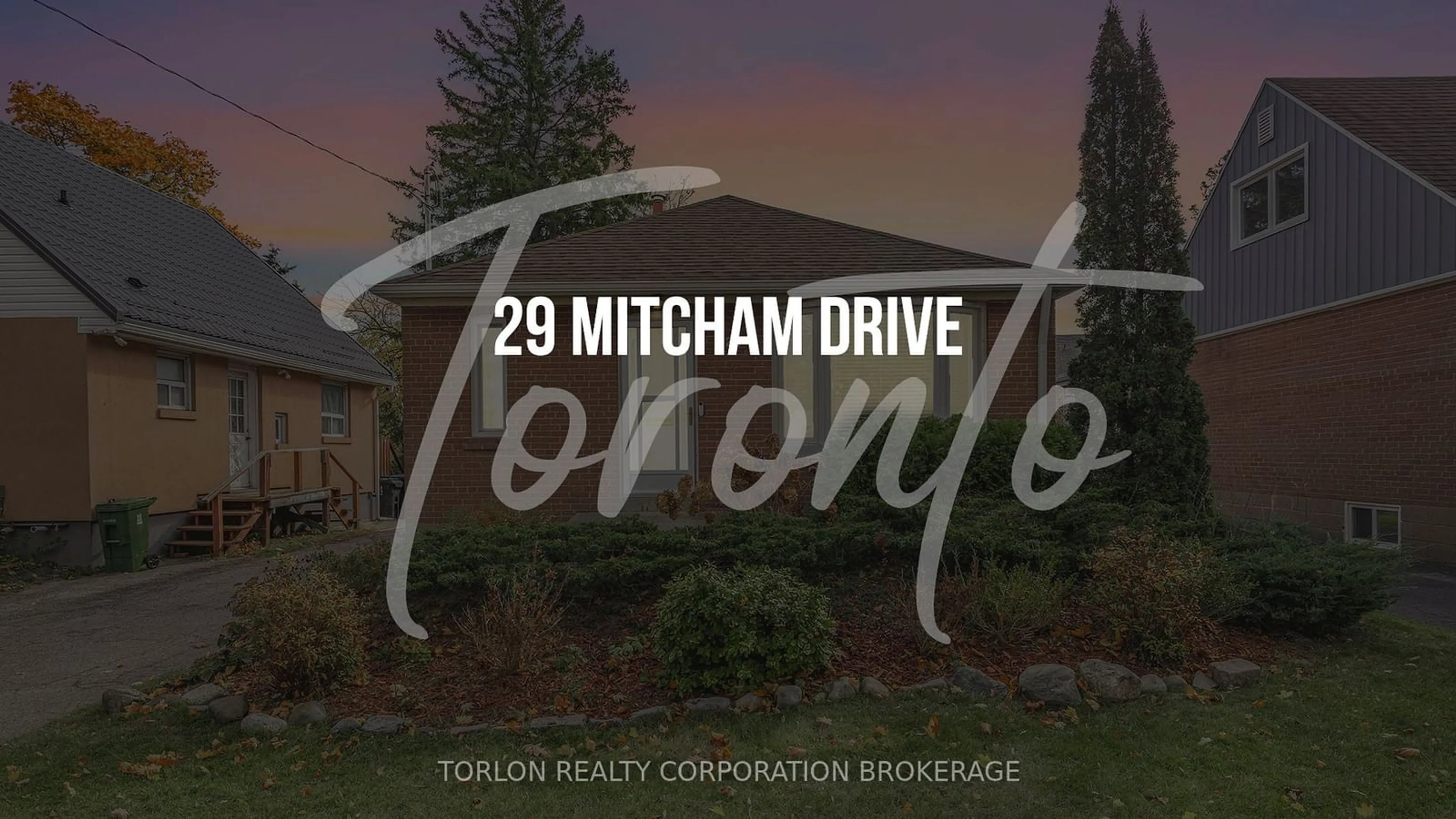 A pic from exterior of the house or condo, the street view for 29 Mitcham Dr, Toronto Ontario M8W 2J6