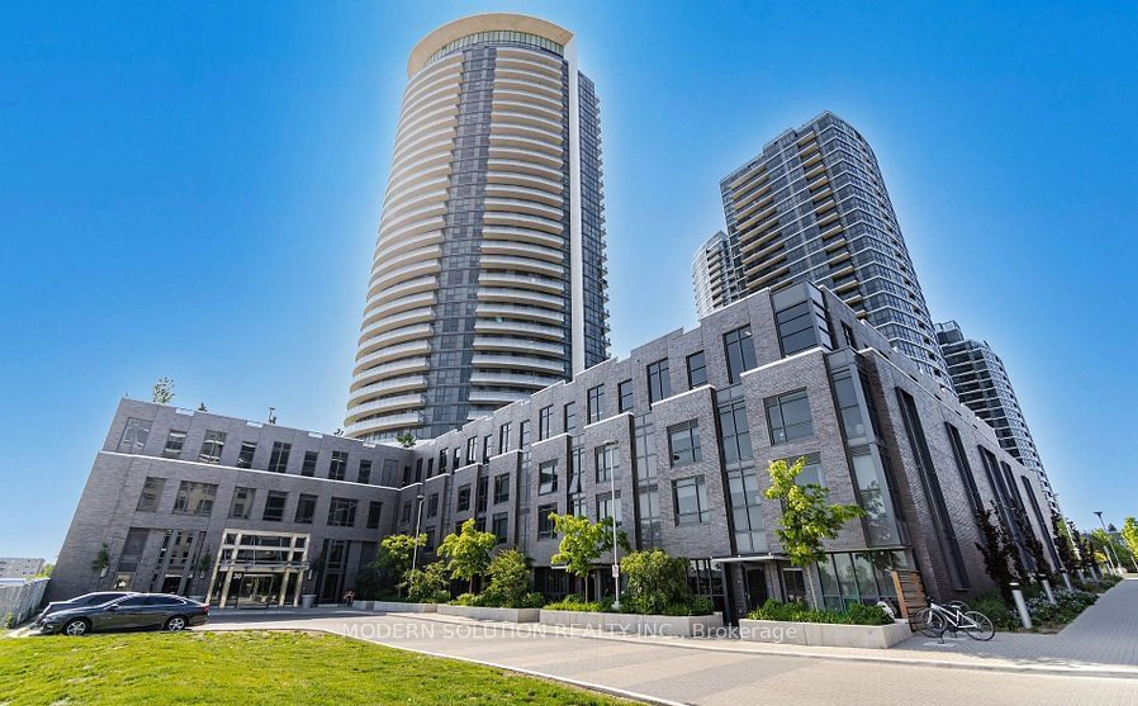 A pic from exterior of the house or condo, the view of city buildings for 30 Gibbs Rd #1709, Toronto Ontario M9B 0E4