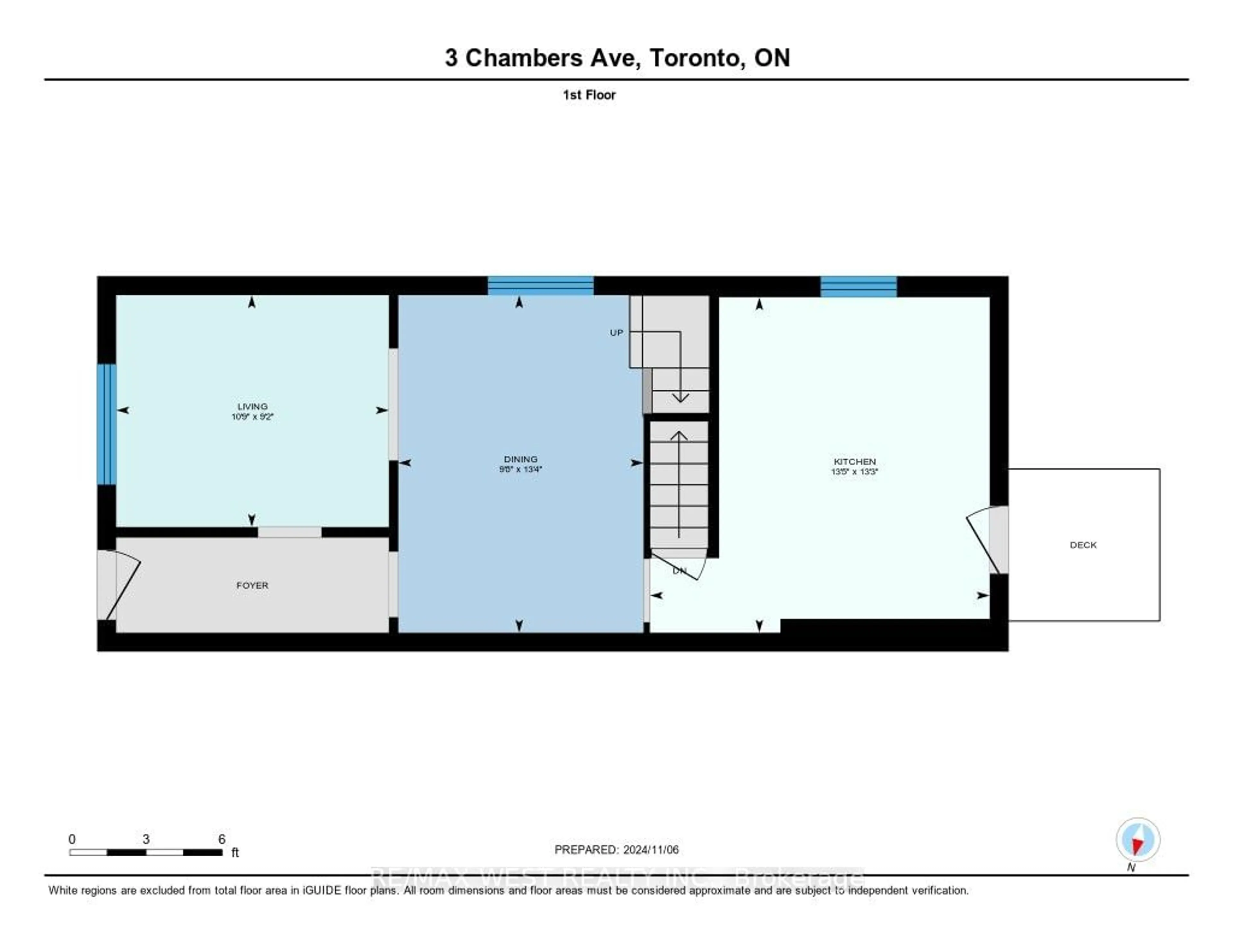 Floor plan for 3 Chambers Ave, Toronto Ontario M6N 3L8