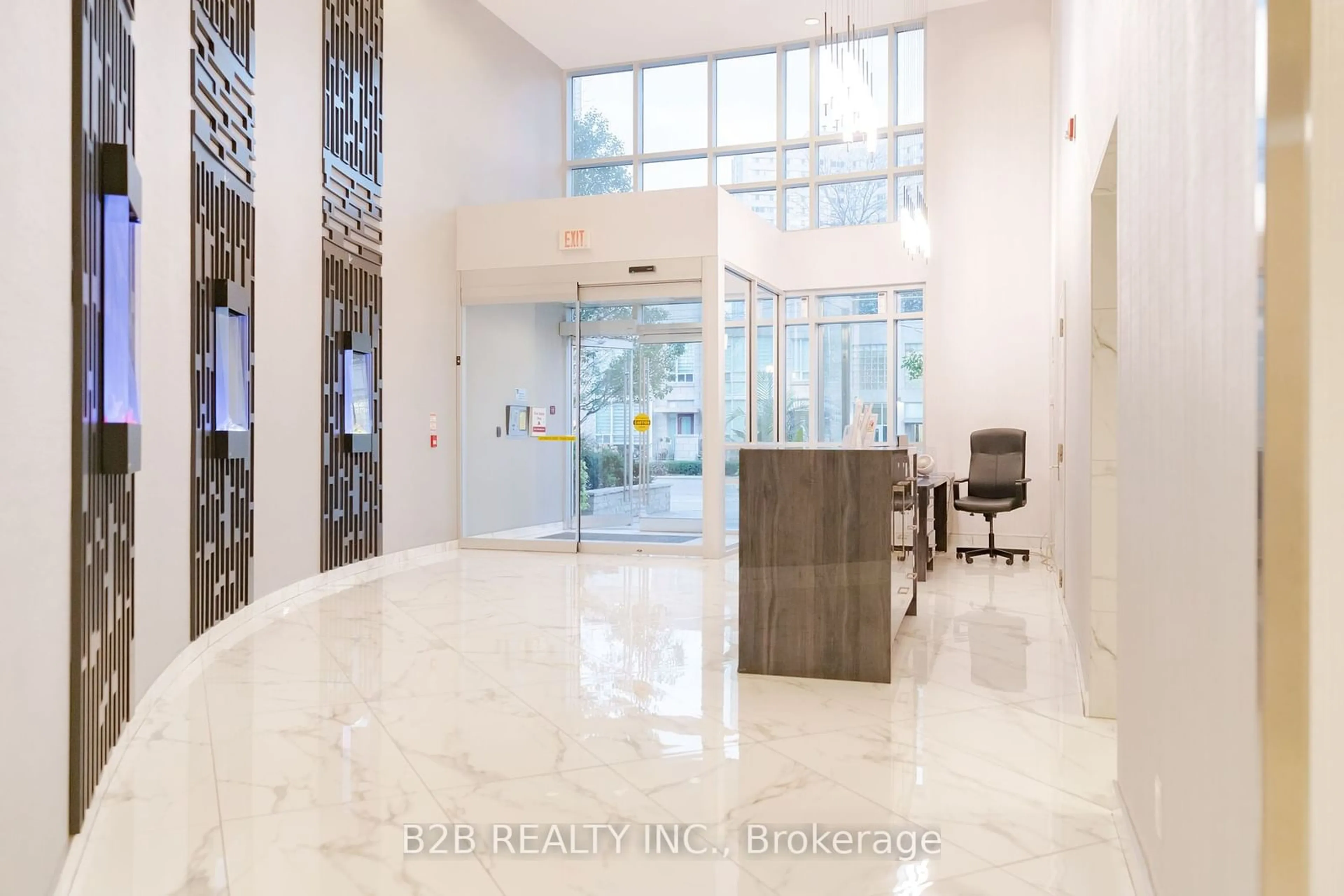 Indoor lobby, ceramic floors for 80 ABSOLUTE Ave #3206, Mississauga Ontario L4Z 0A5