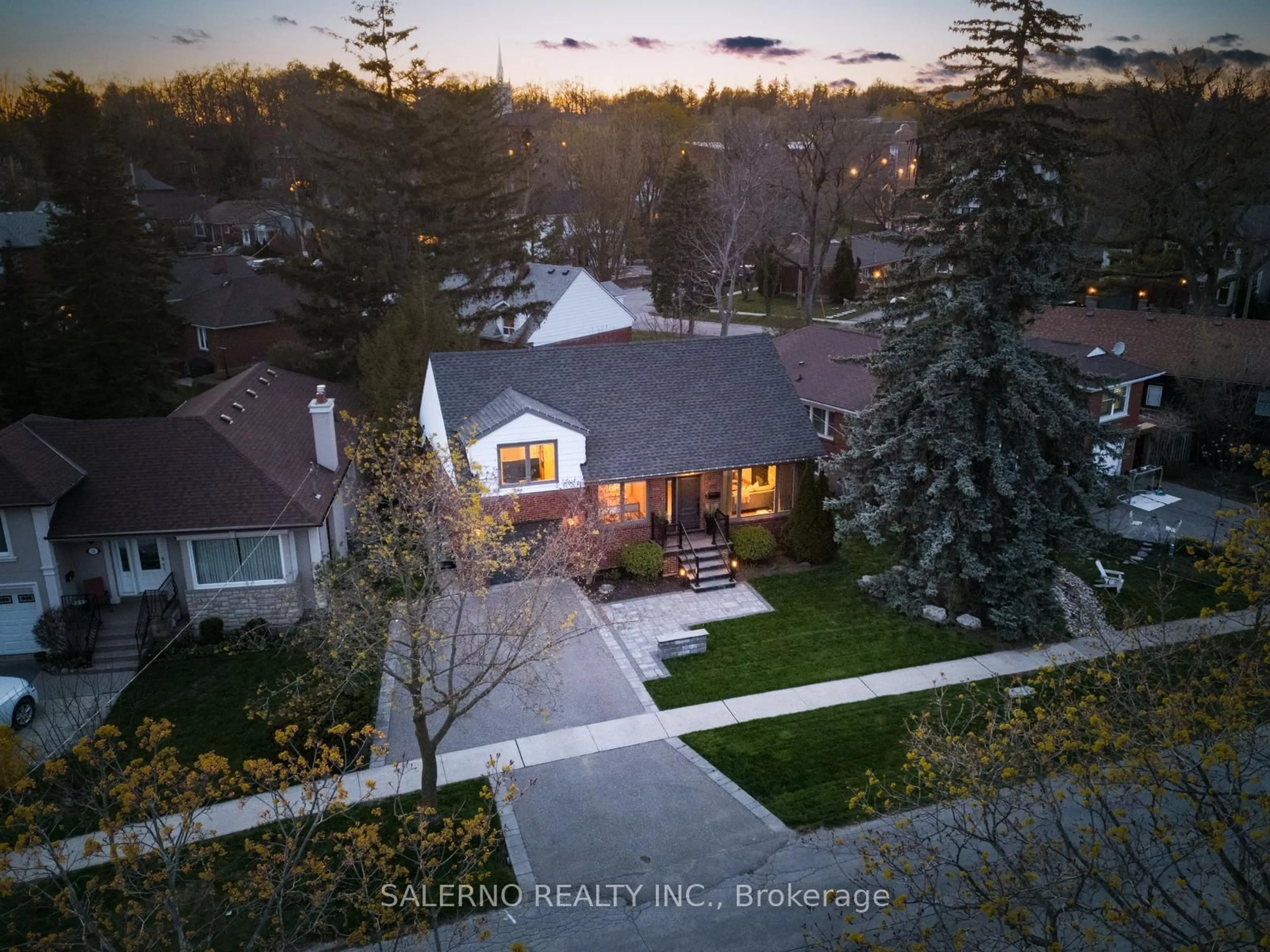 Frontside or backside of a home, the fenced backyard for 20 Cedarcrest Dr, Toronto Ontario M9A 2V5