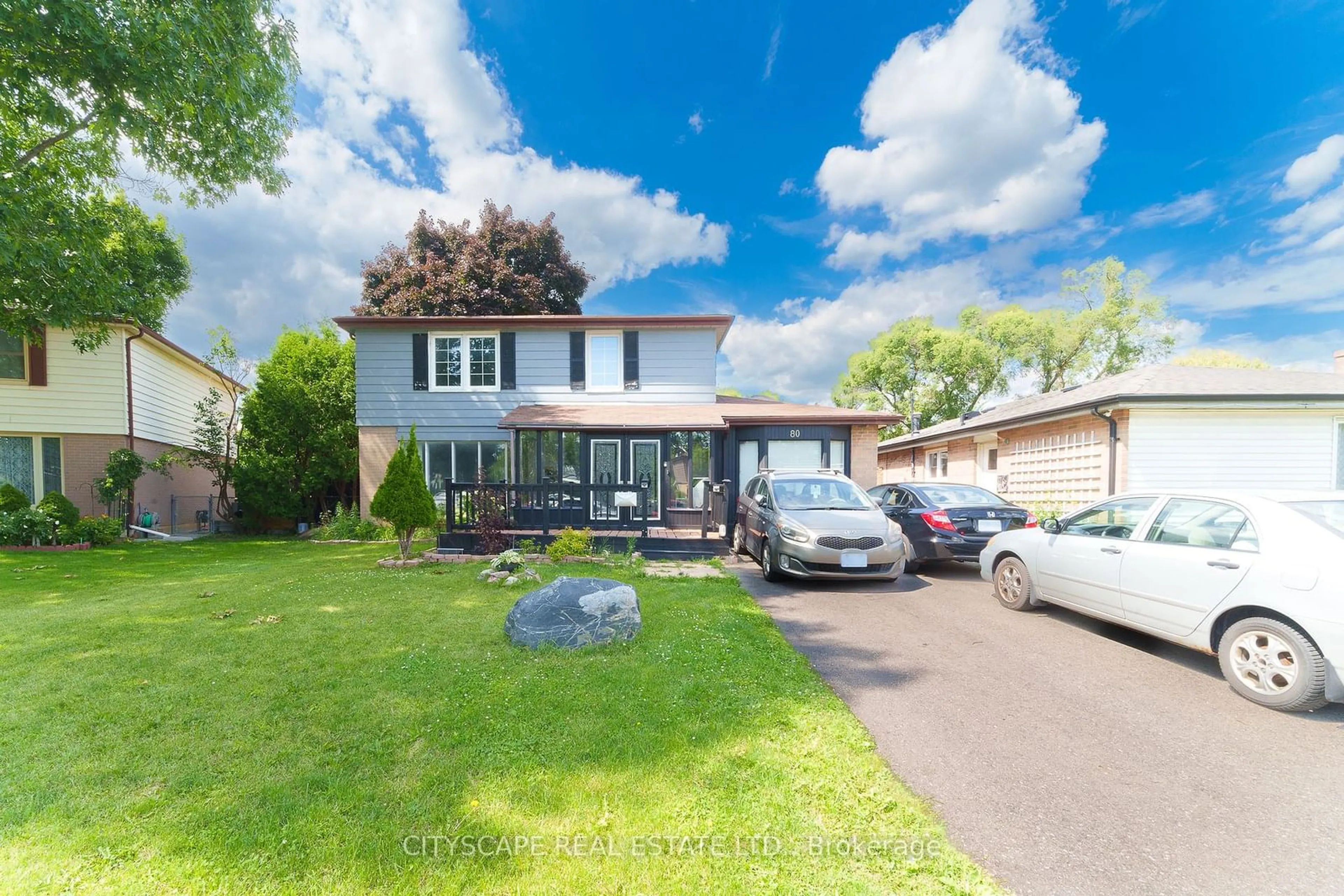 Frontside or backside of a home, the street view for 80 Brookland Dr, Brampton Ontario L6T 2M5