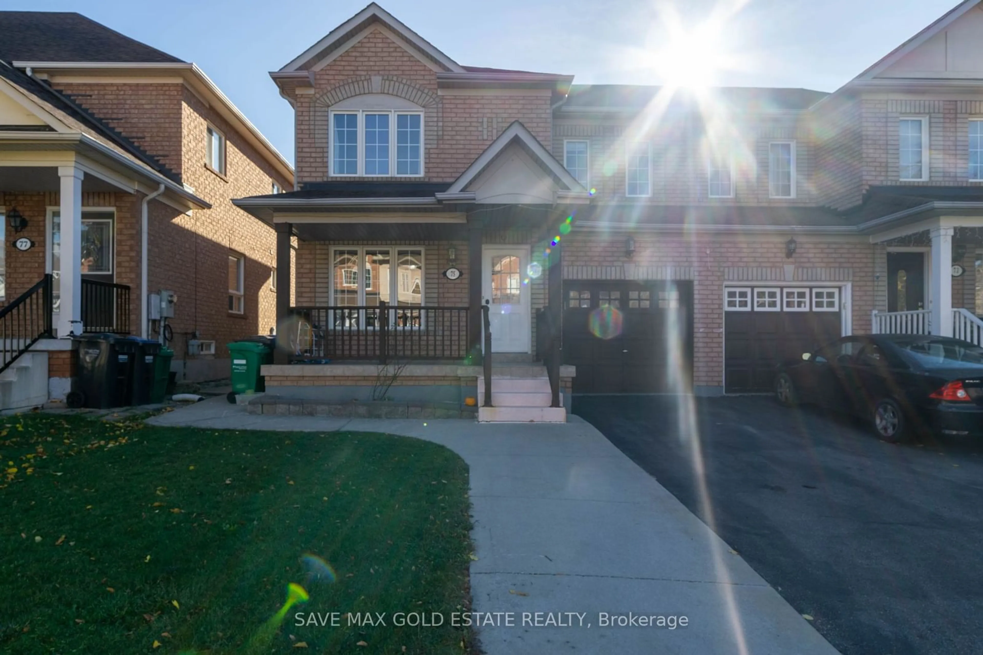 Frontside or backside of a home, the street view for 75 Saintsbury Cres, Brampton Ontario L6R 2V9