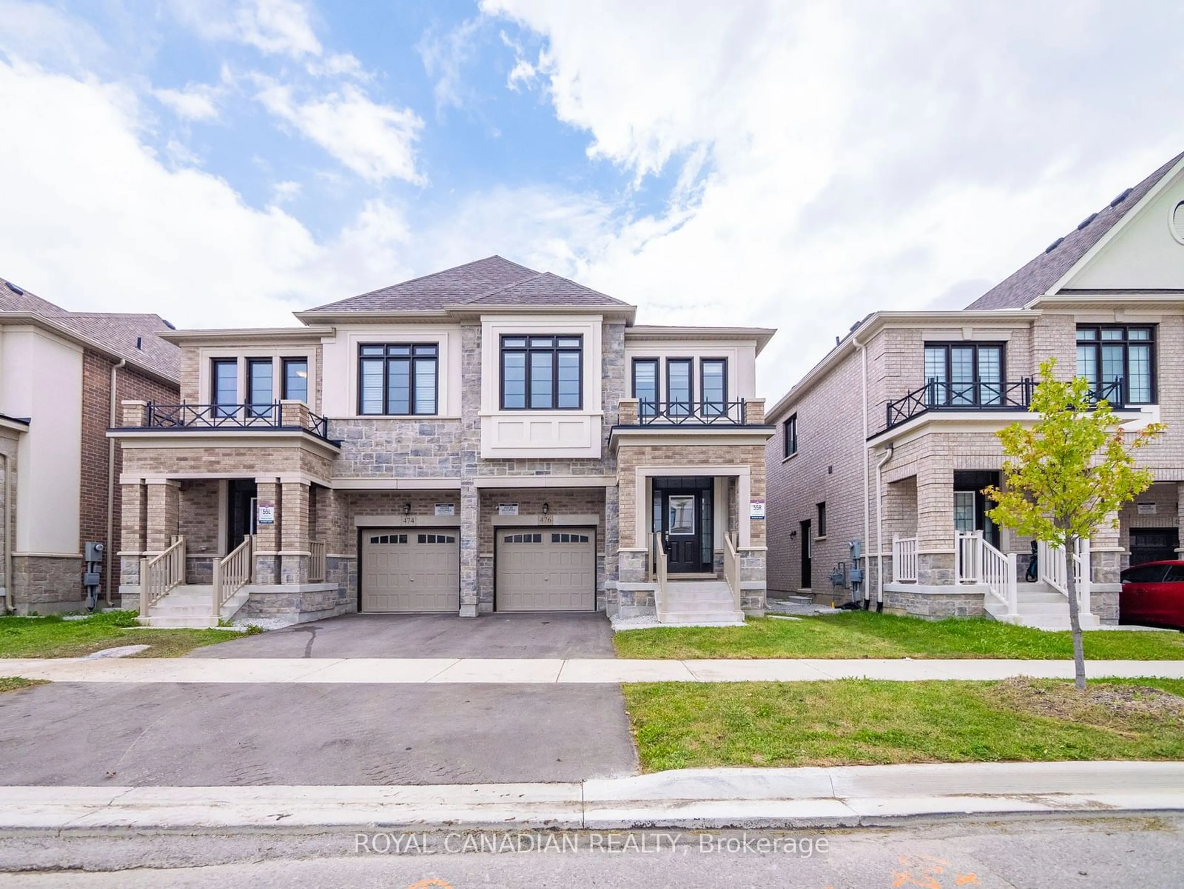 A pic from exterior of the house or condo, the street view for 476 Bergamot Ave, Milton Ontario L9E 1T8