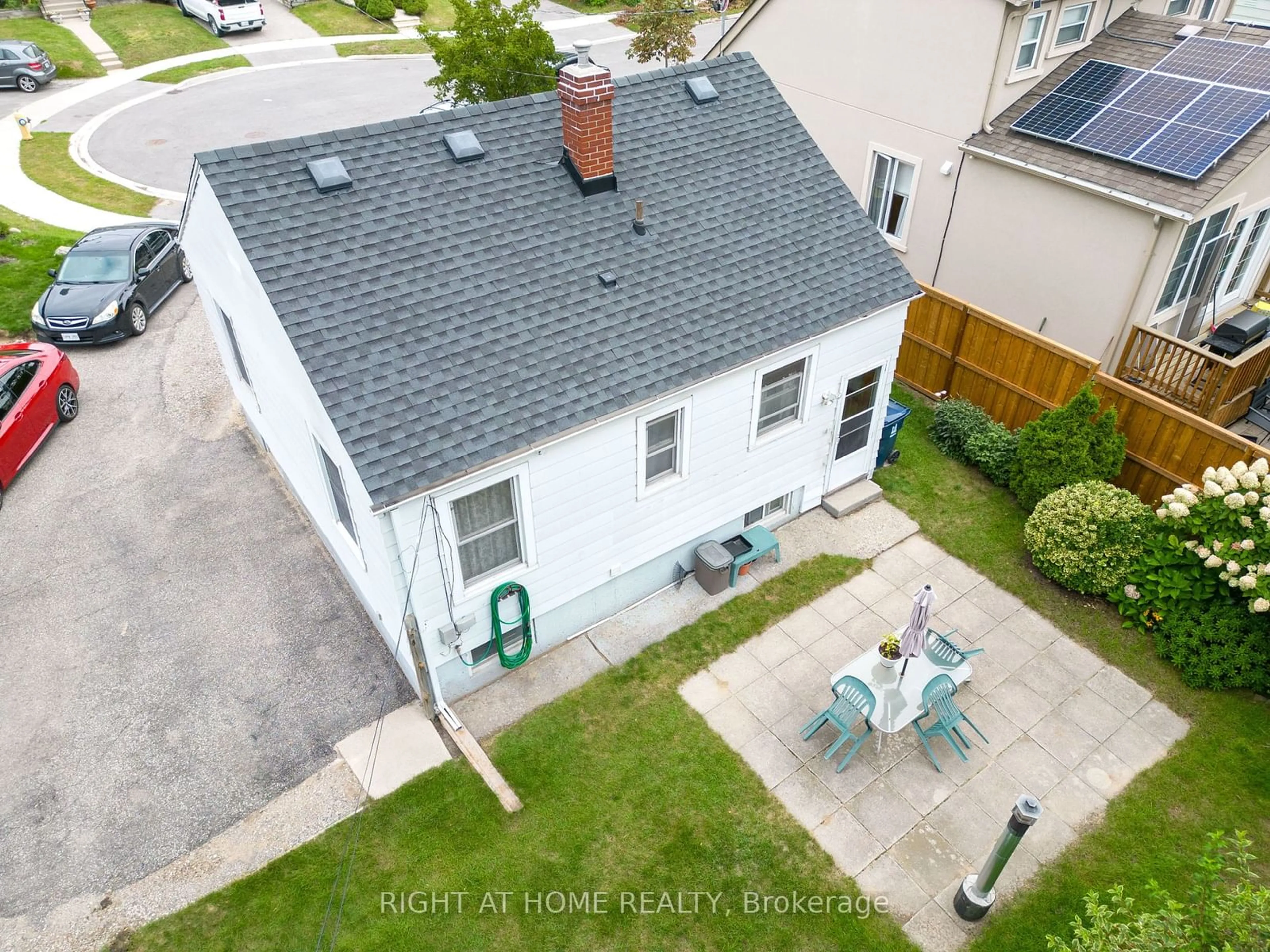 Frontside or backside of a home, the fenced backyard for 3 Mccallum Crt, Toronto Ontario M8Y 1M6