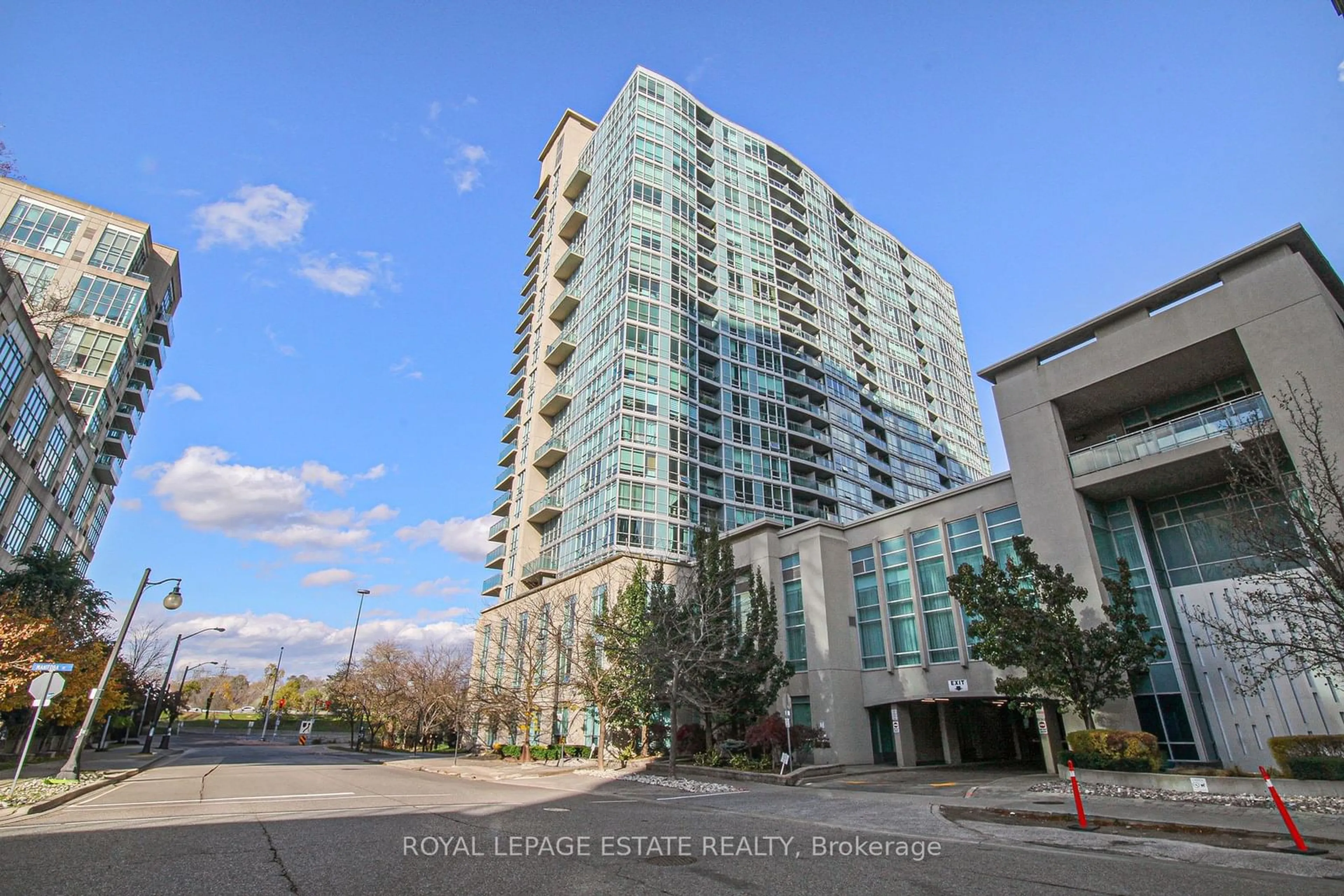 A pic from exterior of the house or condo, the front or back of building for 185 Legion Rd #516, Toronto Ontario M8Y 0A1