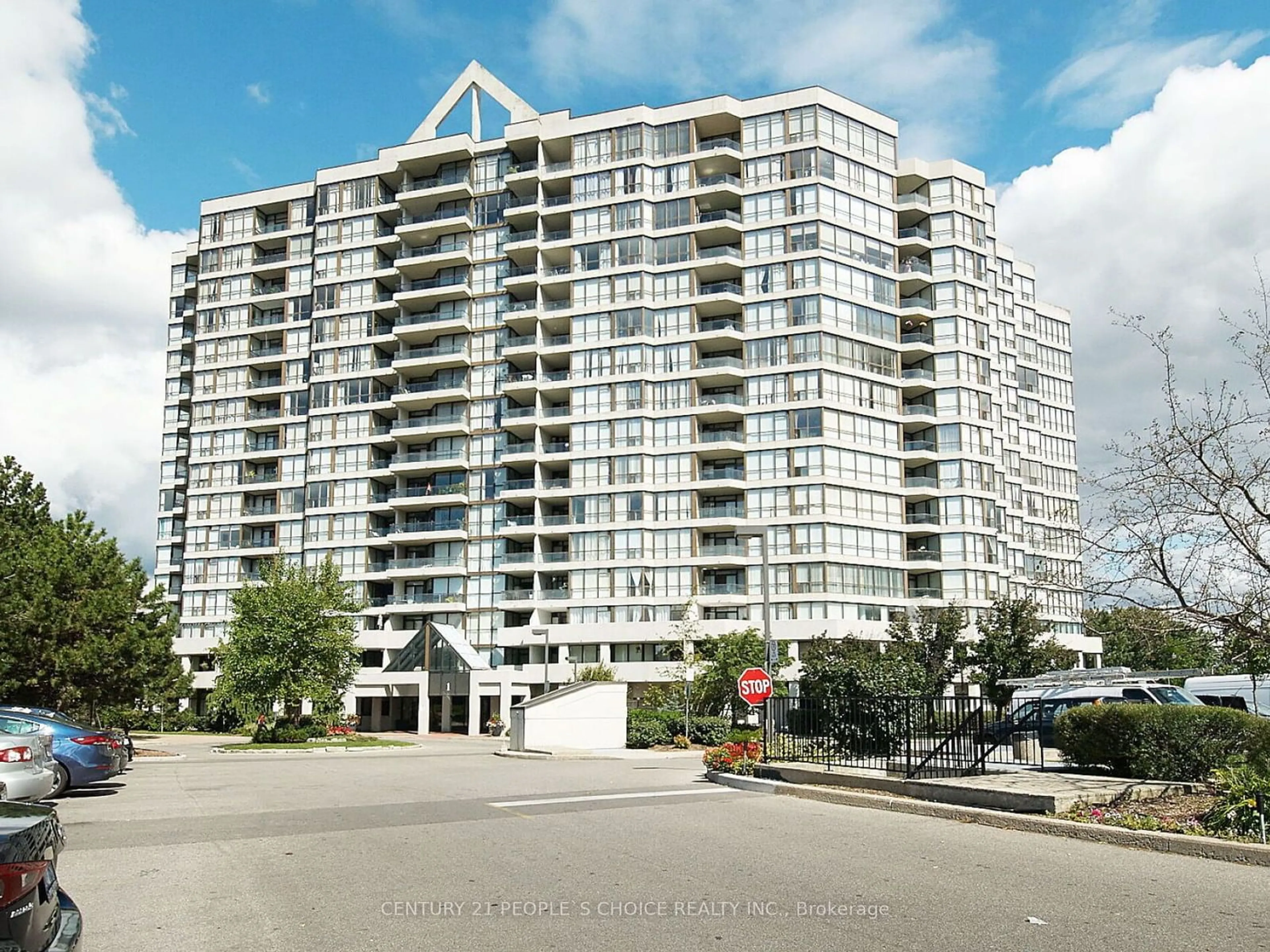 A pic from exterior of the house or condo, the front or back of building for 1 Rowntree Rd #214, Toronto Ontario M9V 5G7