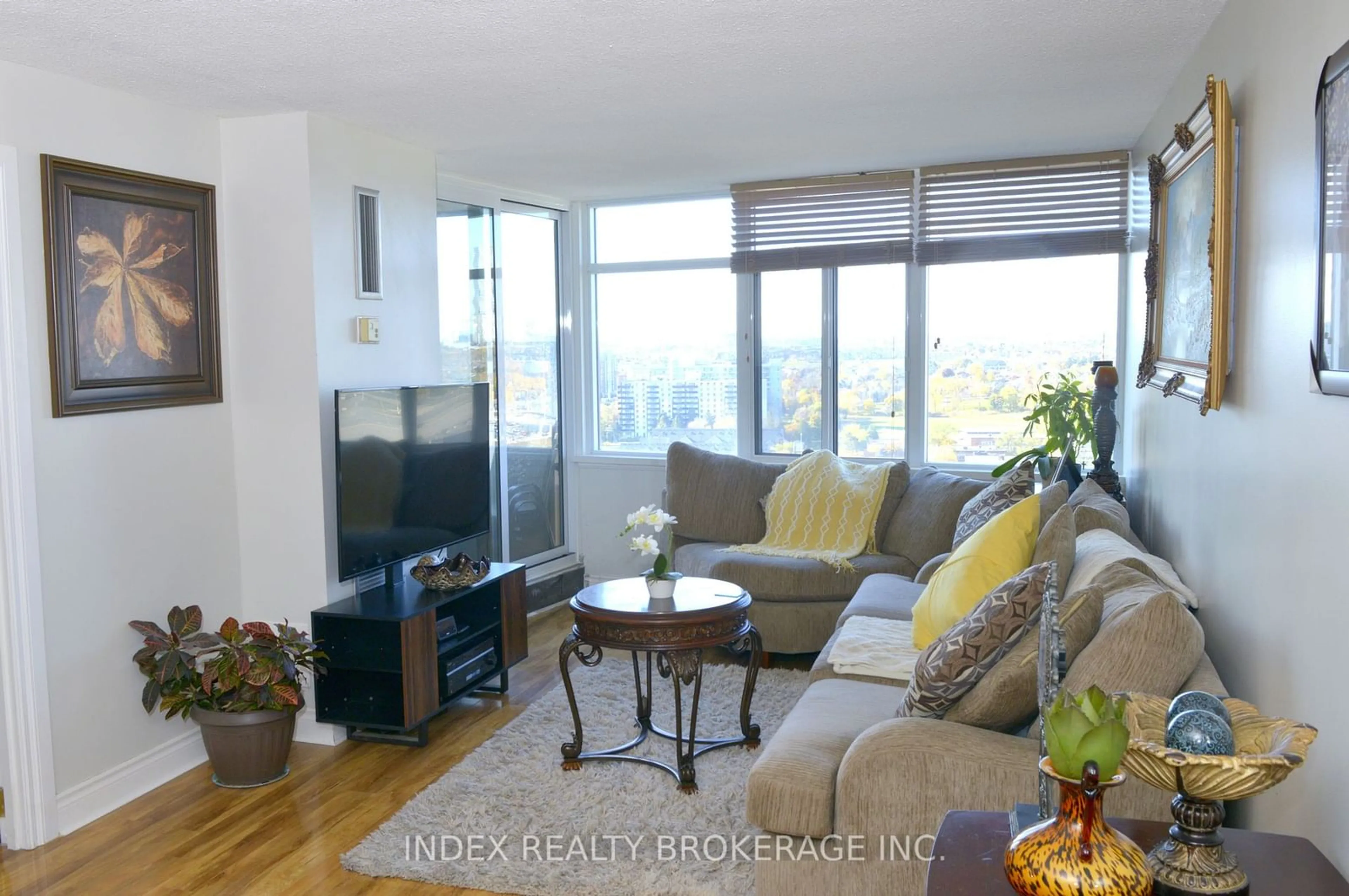 Living room, wood floors for 3100 Kirwin Ave #2003, Mississauga Ontario L5A 3S6