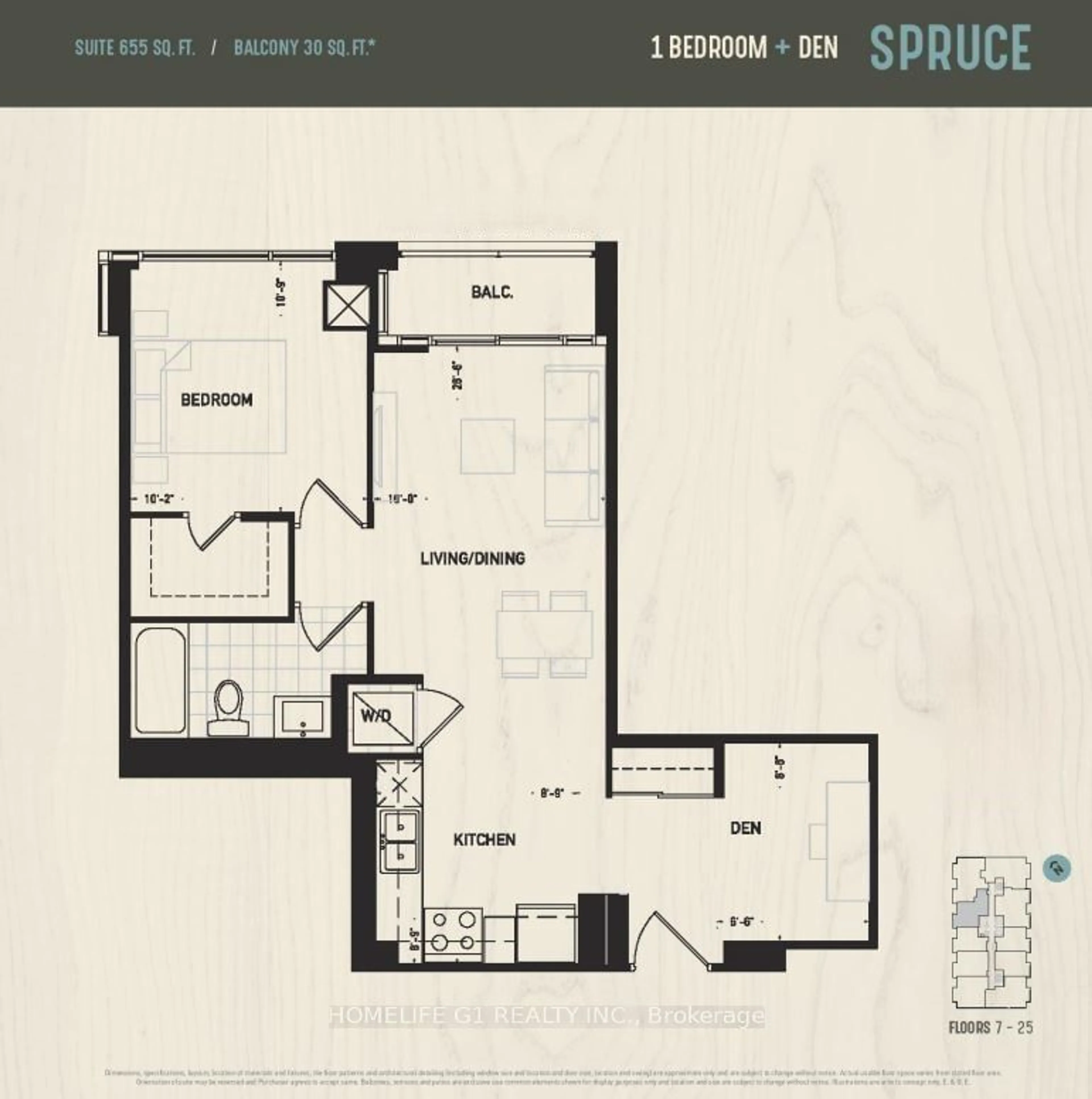 Floor plan for 297 OAK WALK Dr #2507, Oakville Ontario L6H 3R6