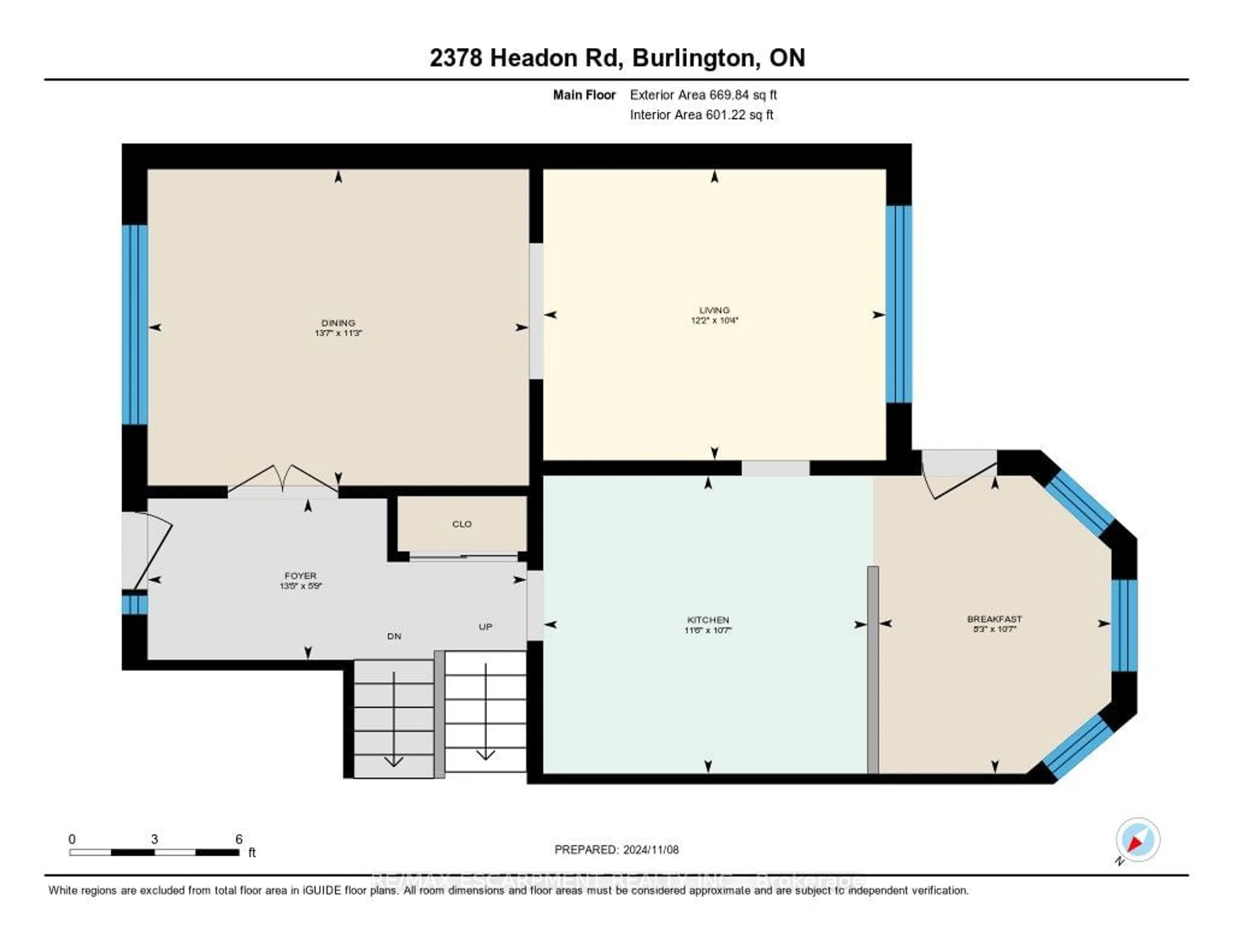 Floor plan for 2378 Headon Rd, Burlington Ontario L7M 4E2