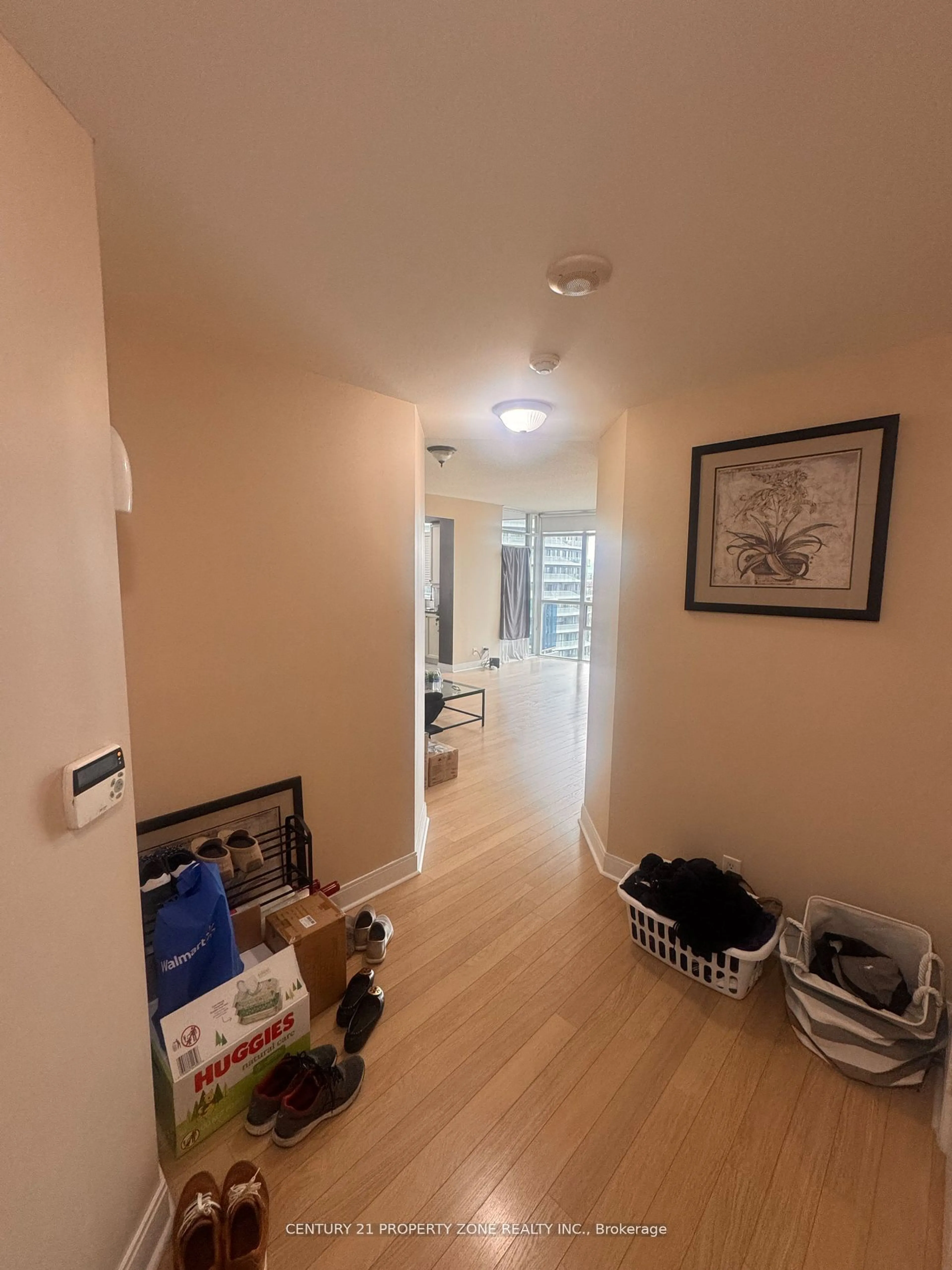 Indoor foyer, wood floors for 70 Absolute Ave #2508, Mississauga Ontario L4Z 0A4