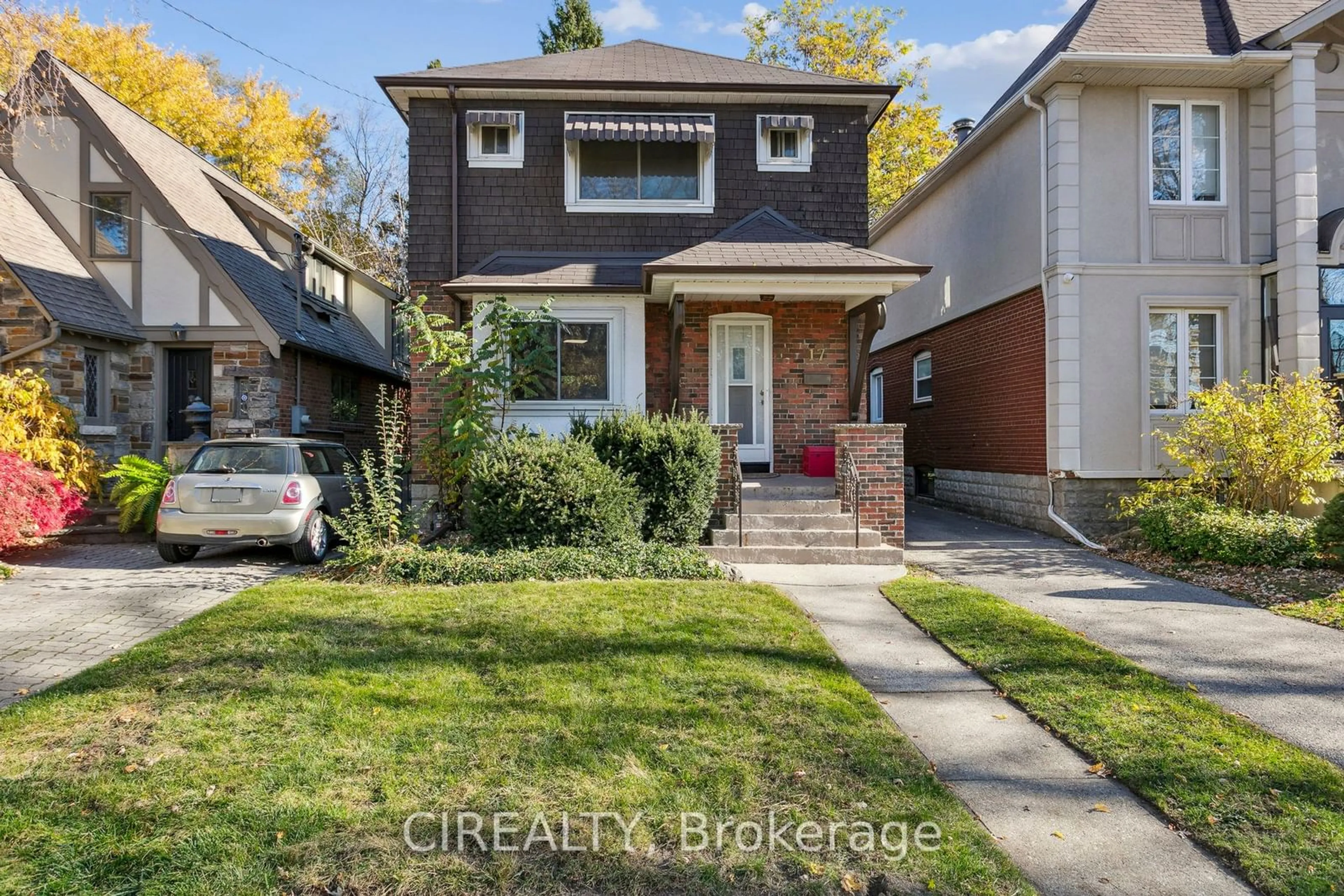 Frontside or backside of a home, the fenced backyard for 17 Wendover Rd, Toronto Ontario M8X 2L1