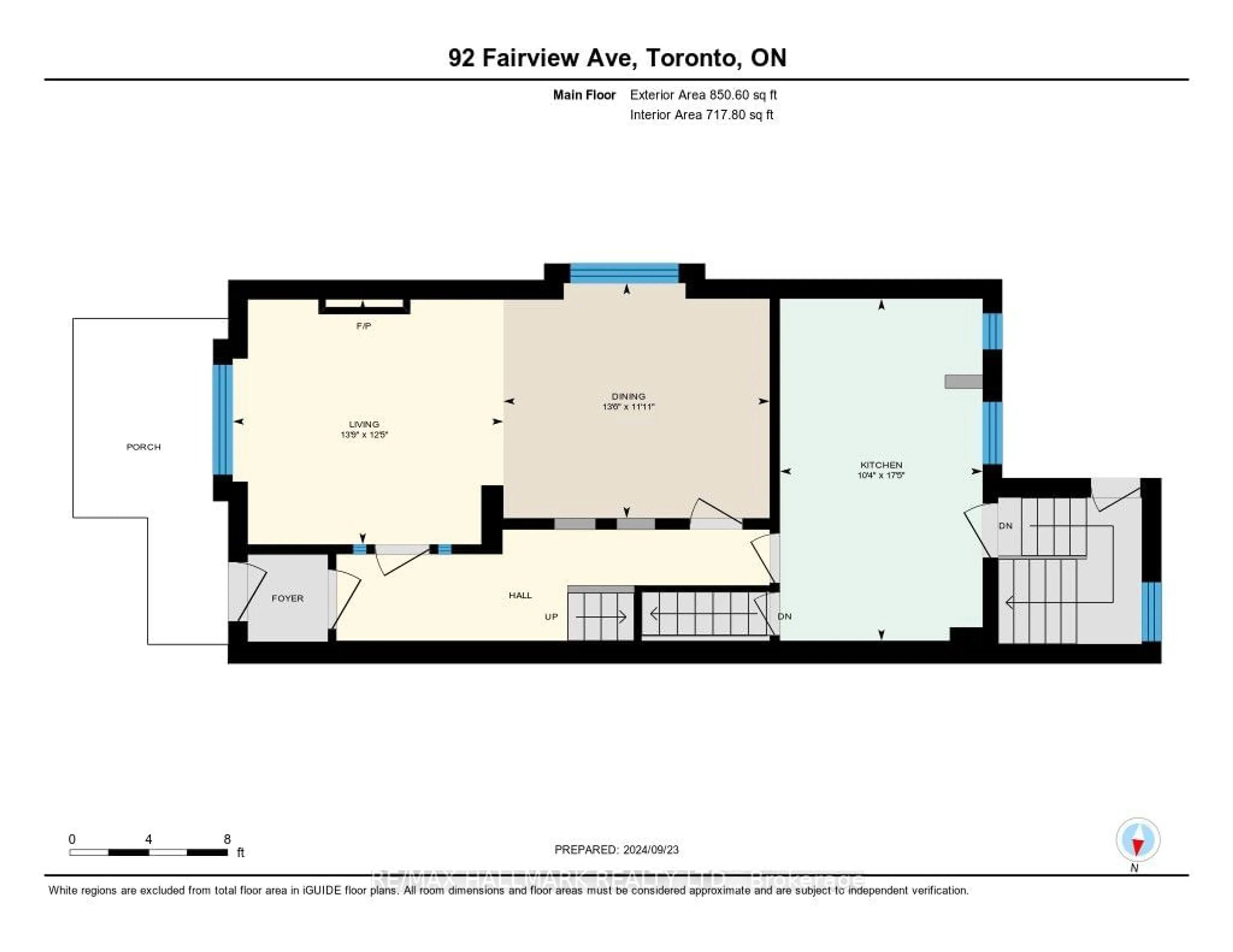 Floor plan for 92 Fairview Ave, Toronto Ontario M6P 3A4