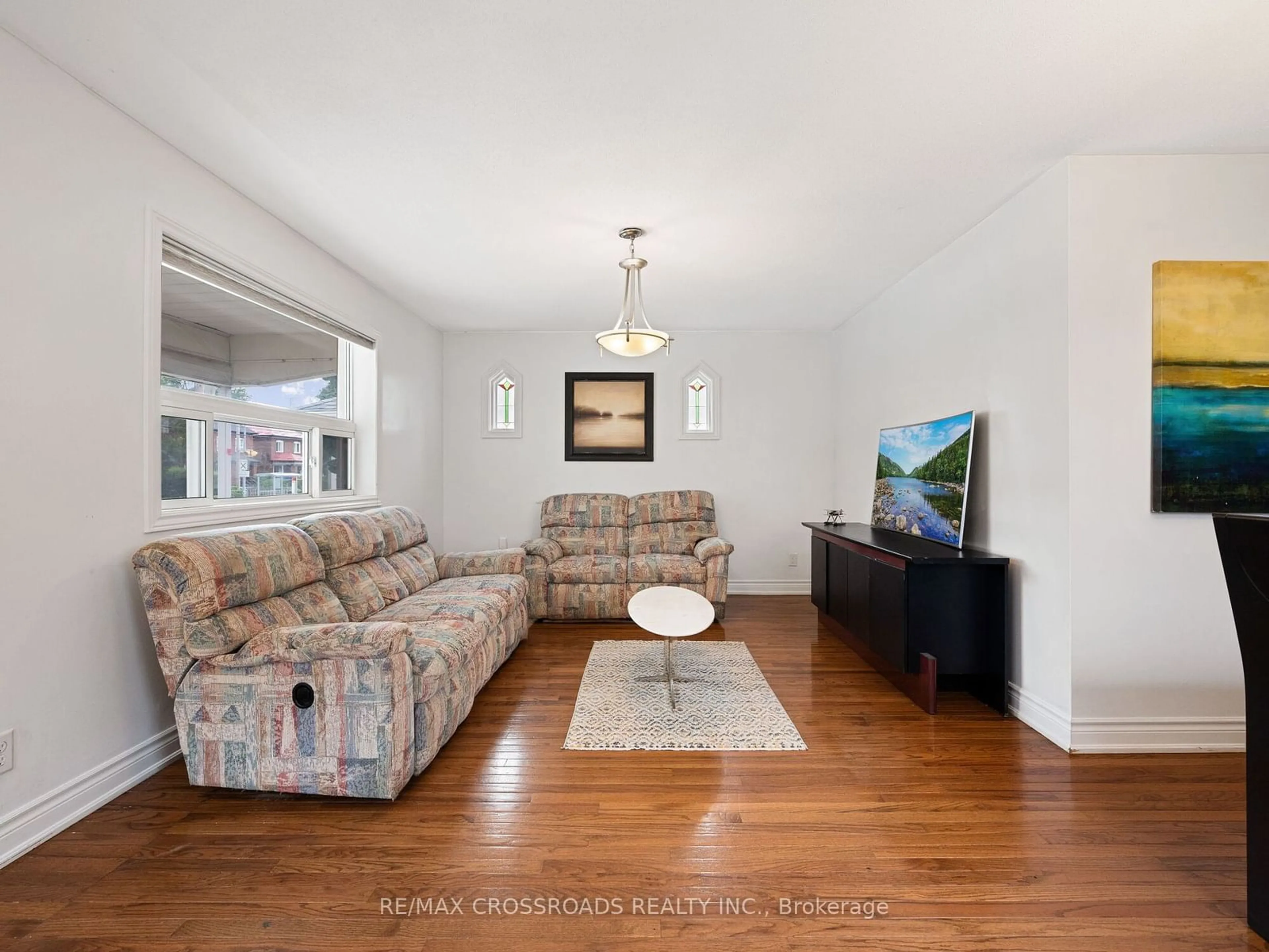 Living room, wood floors for 92 Foxwell St, Toronto Ontario M6N 1Z5