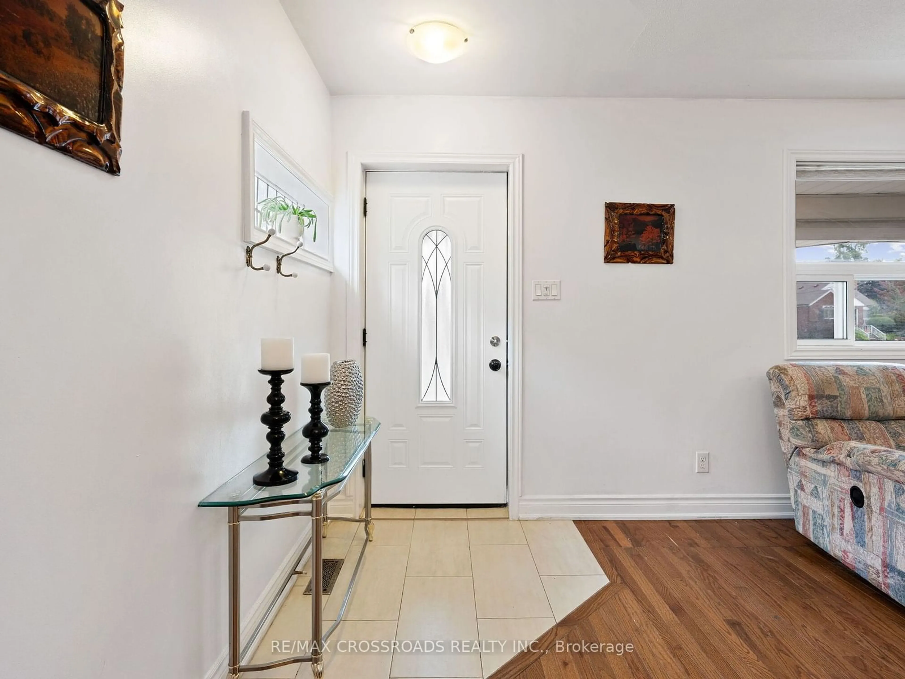 Indoor entryway, wood floors for 92 Foxwell St, Toronto Ontario M6N 1Z5