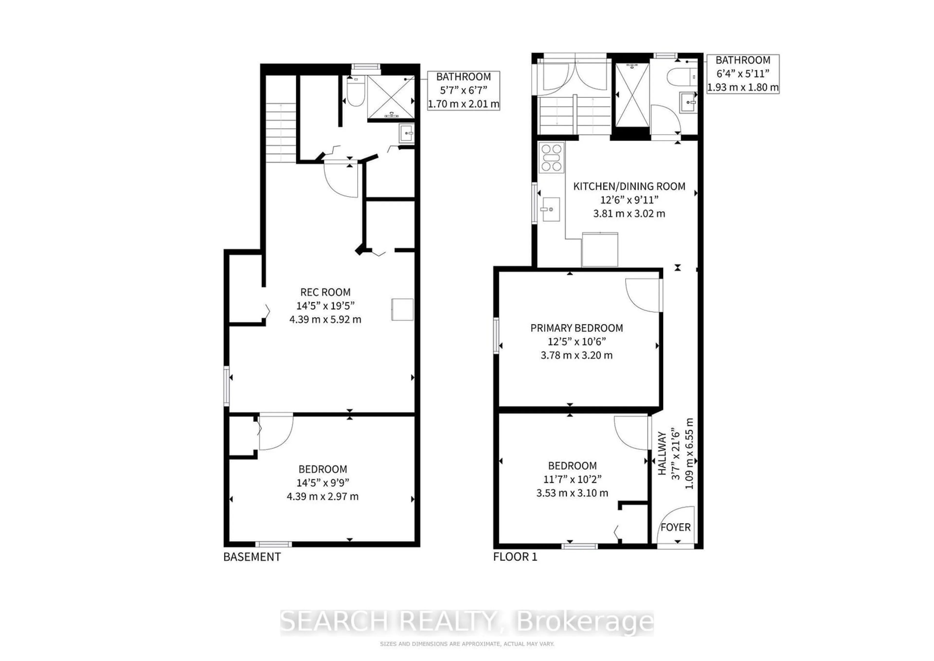 Floor plan for 2 Birch Tree Cres, Toronto Ontario M6M 2K8