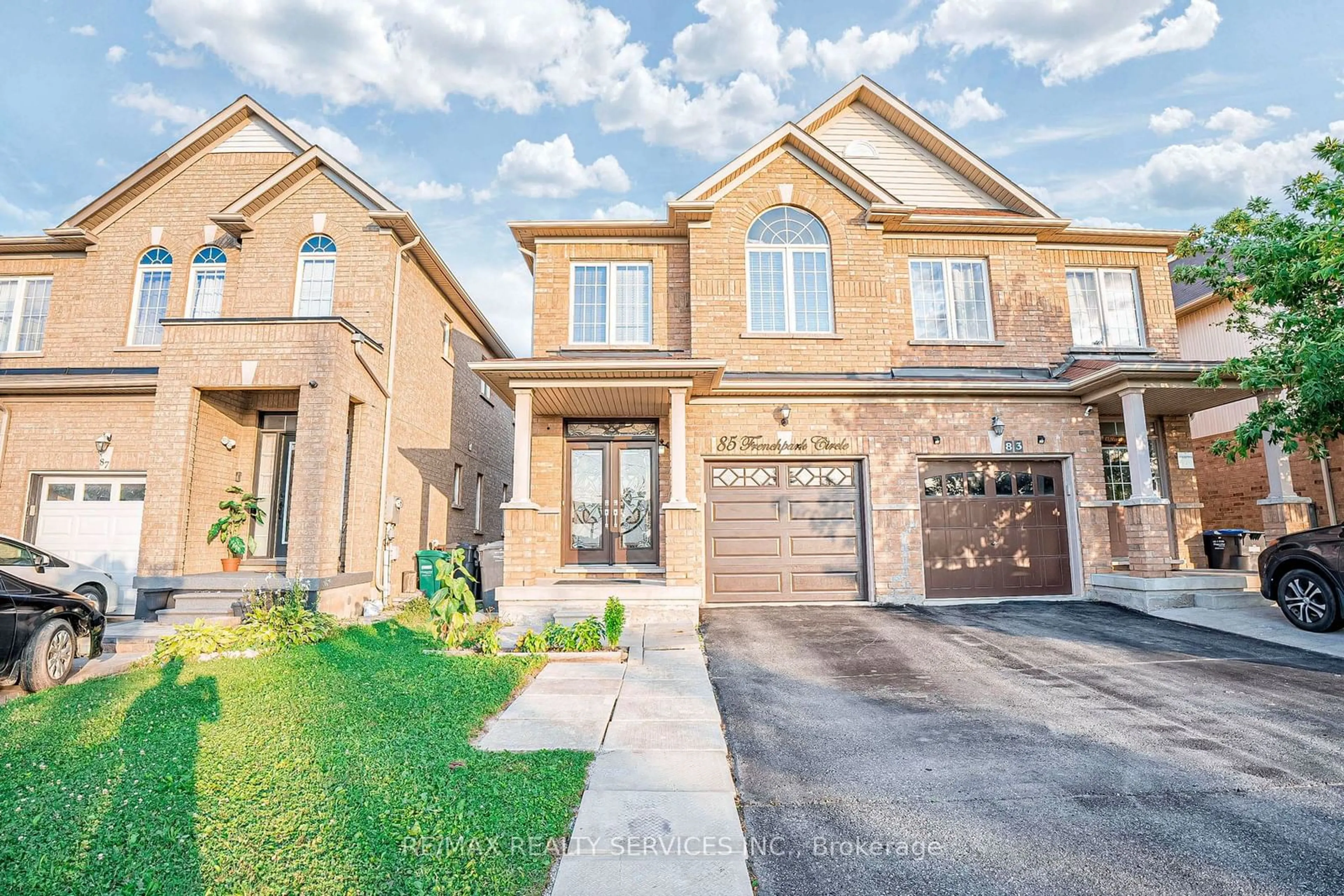 Home with brick exterior material for 85 Frenchpark Circ, Brampton Ontario L6X 0Y6