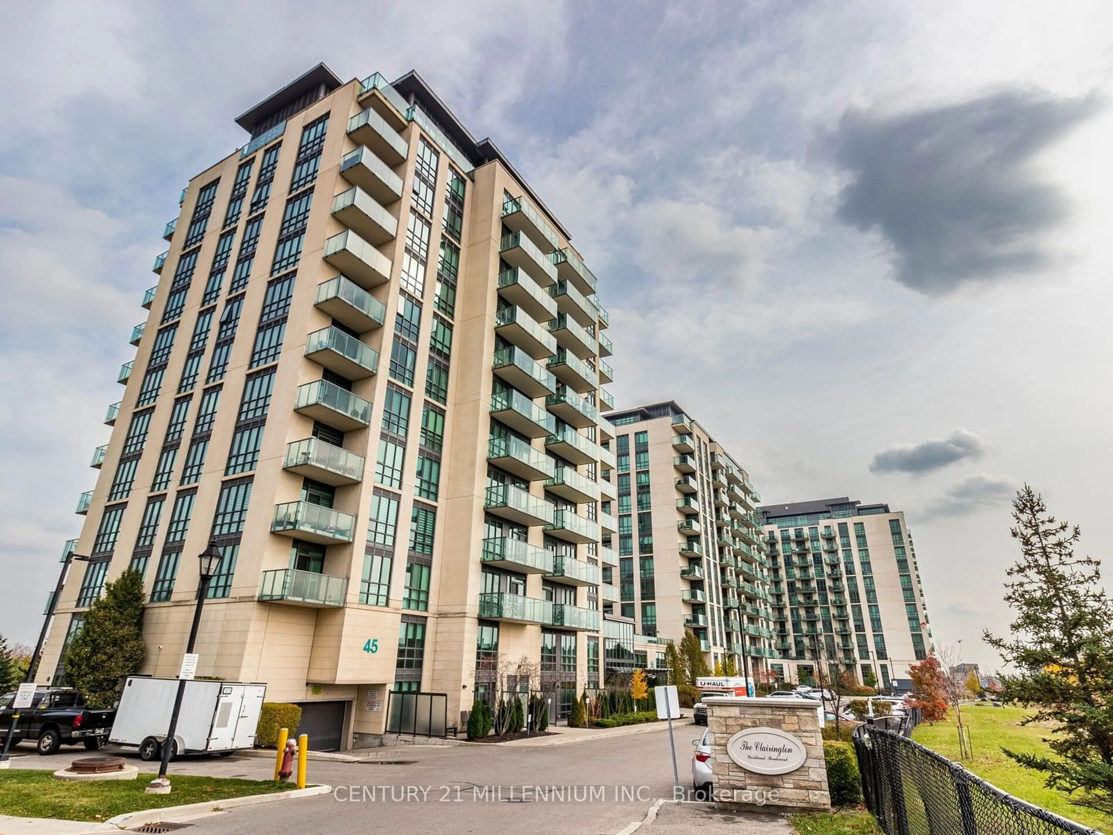 A pic from exterior of the house or condo, the street view for 65 Yorkland Blvd #1109, Brampton Ontario L4C 9Z4