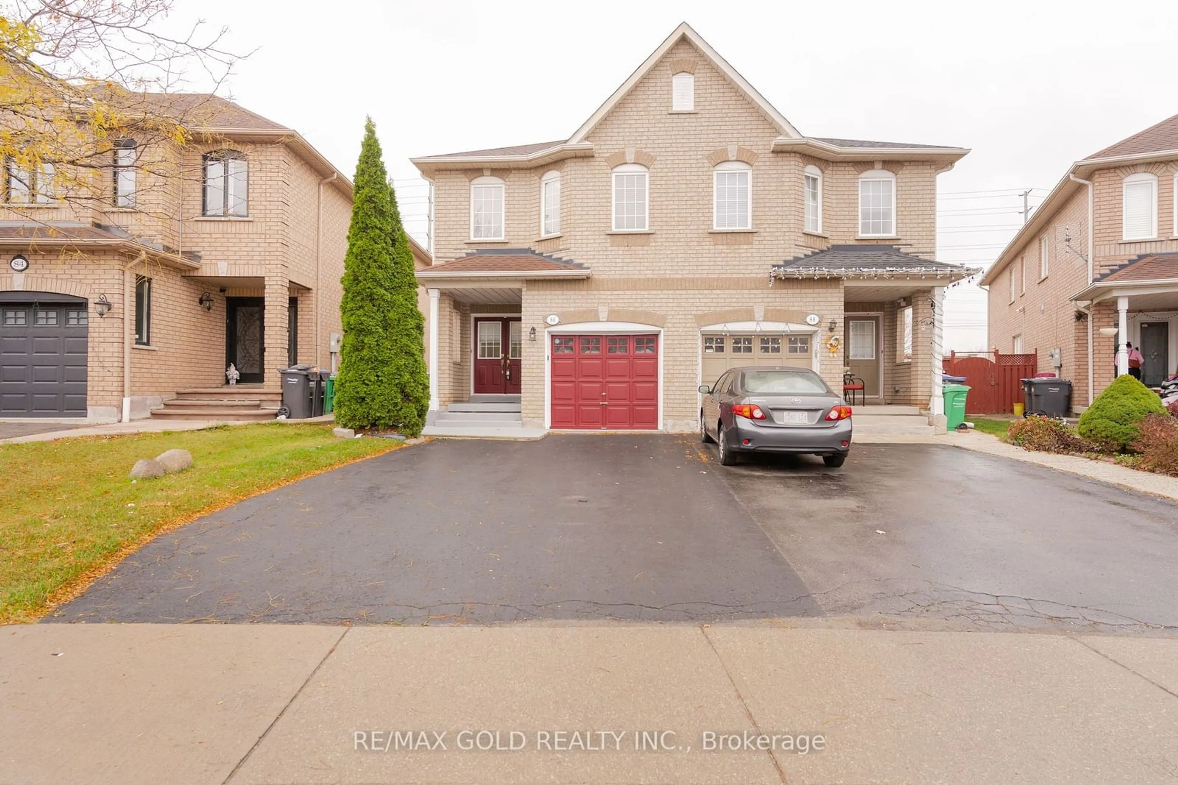 Frontside or backside of a home, the street view for 86 Native landing Dr, Brampton Ontario L6X 5A7