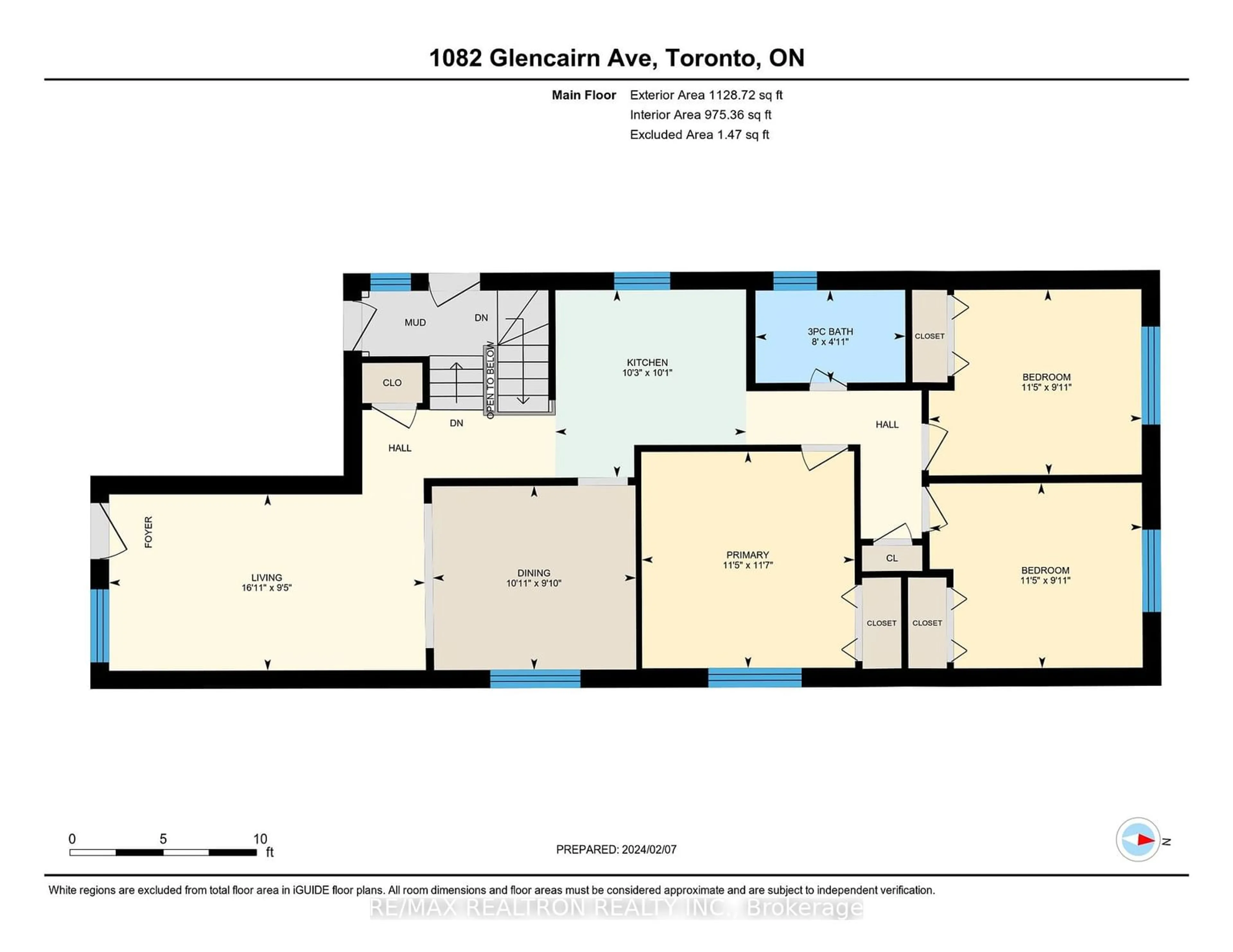 Floor plan for 1082 Glencairn Ave, Toronto Ontario M2B 2B3