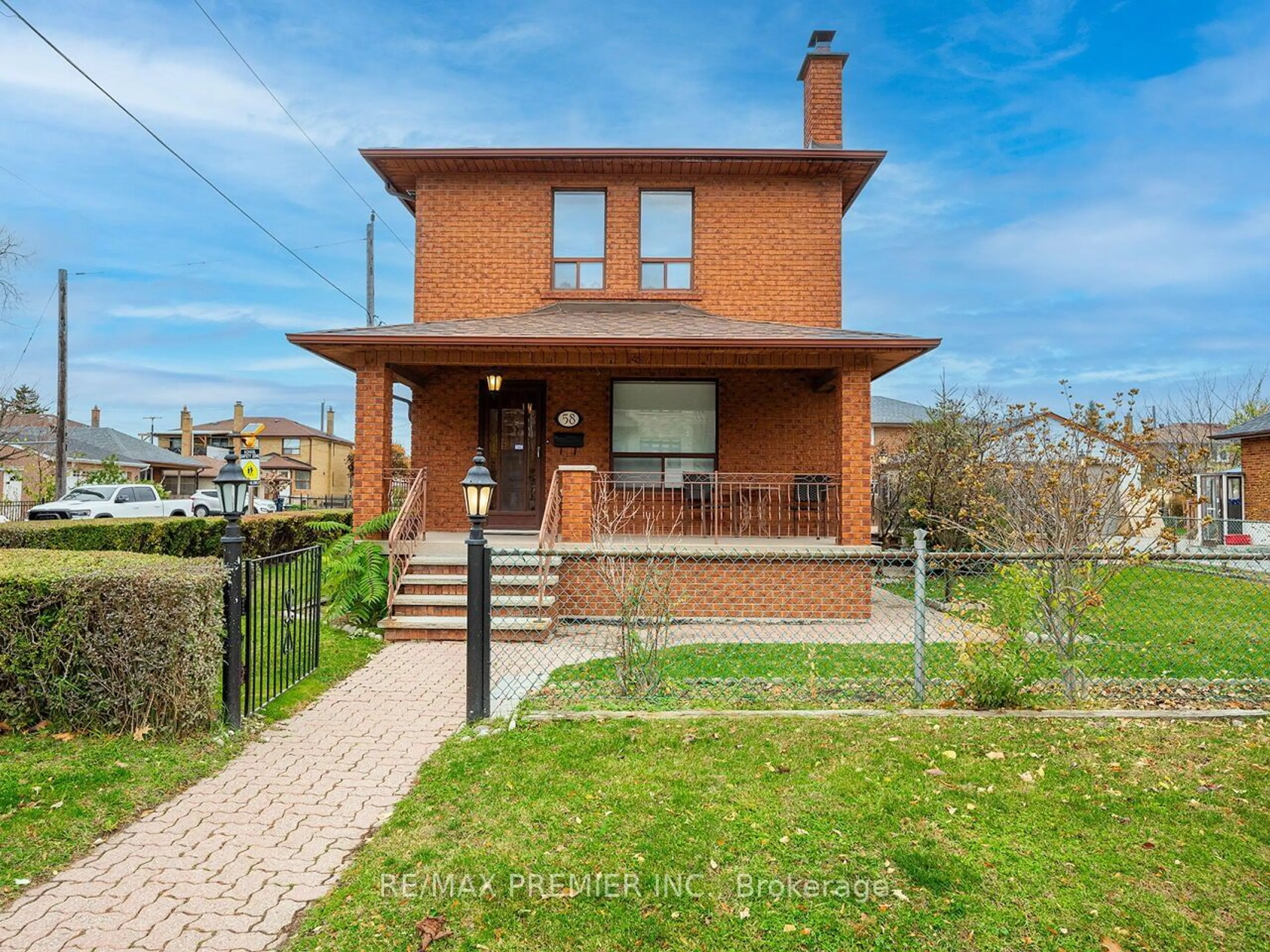 Home with brick exterior material for 58 Harding Ave, Toronto Ontario M6M 3A5