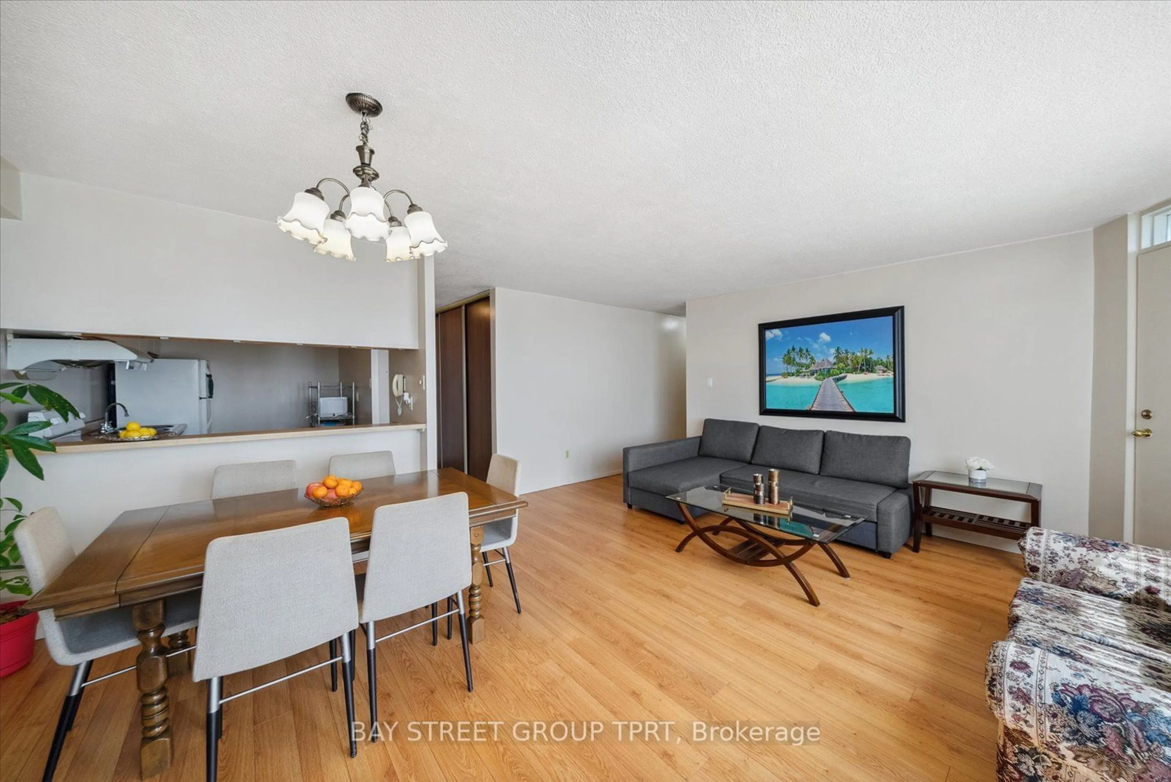 Living room, wood floors for 10 Martha Eaton Way #901, Toronto Ontario M6M 5B3