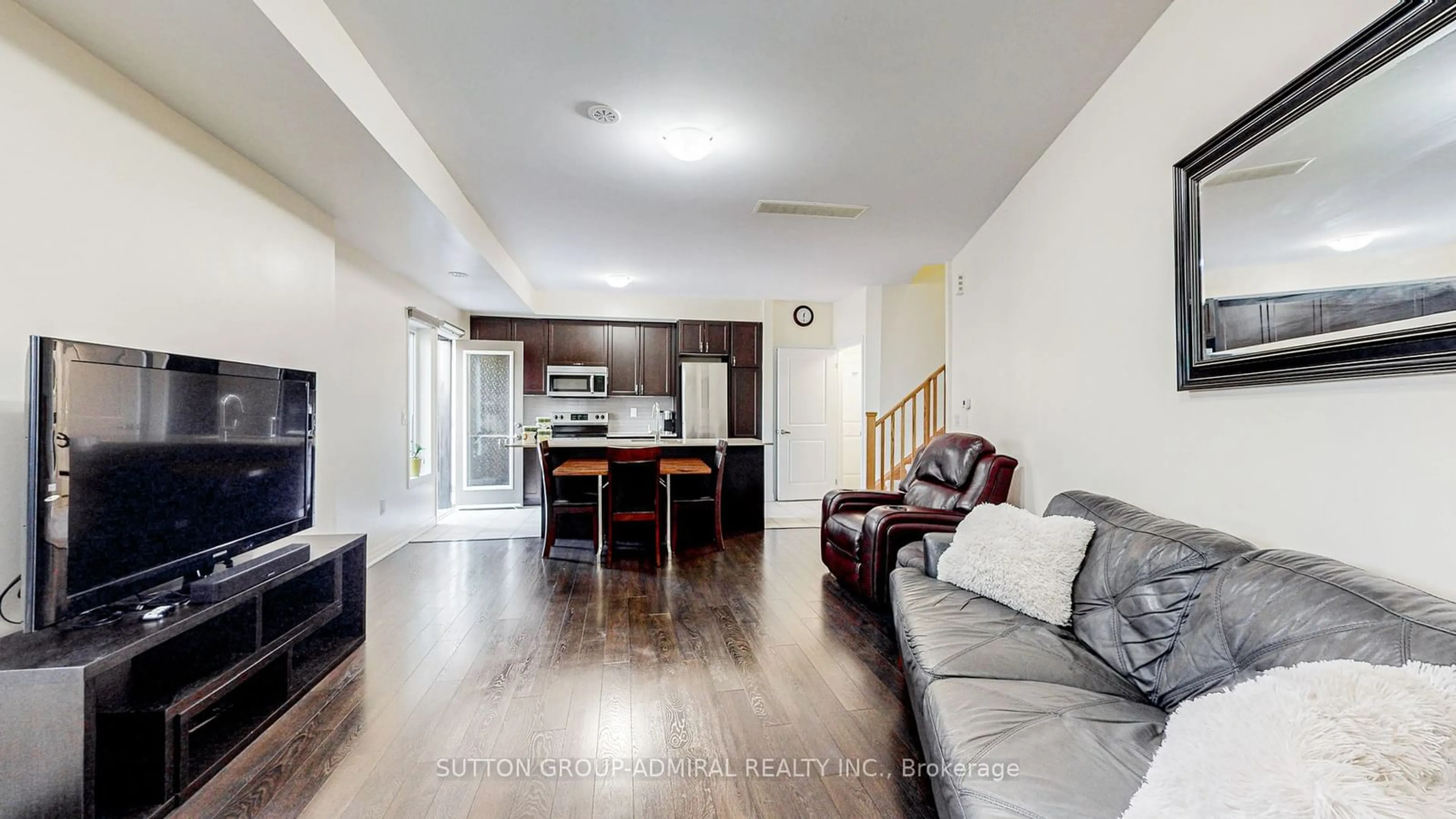 Living room, wood floors for 161 Frederick Tisdale Dr #1, Toronto Ontario M3K 0B5