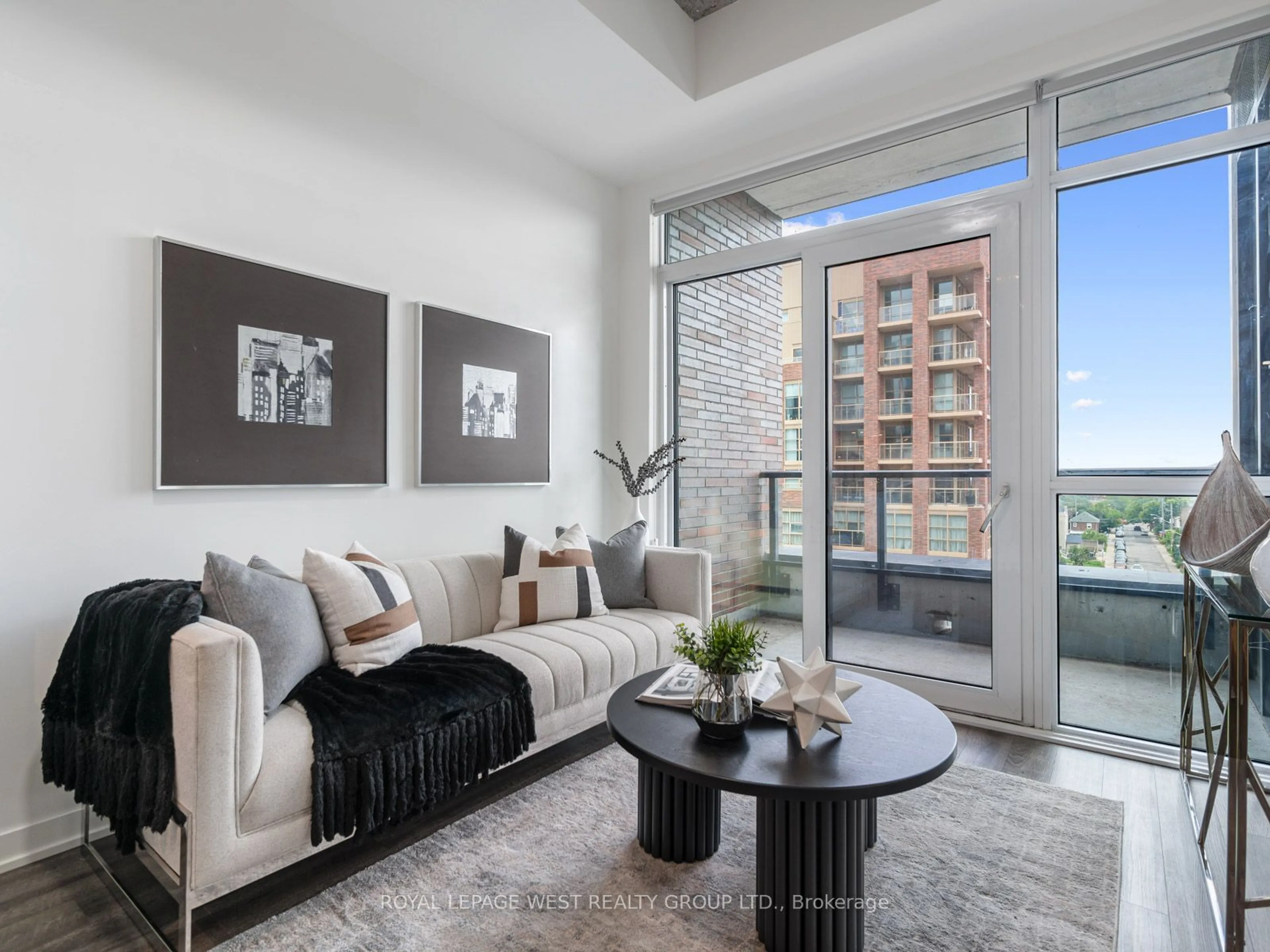 Living room, carpet floors for 1808 St Clair Ave #713, Toronto Ontario M6N 0C1