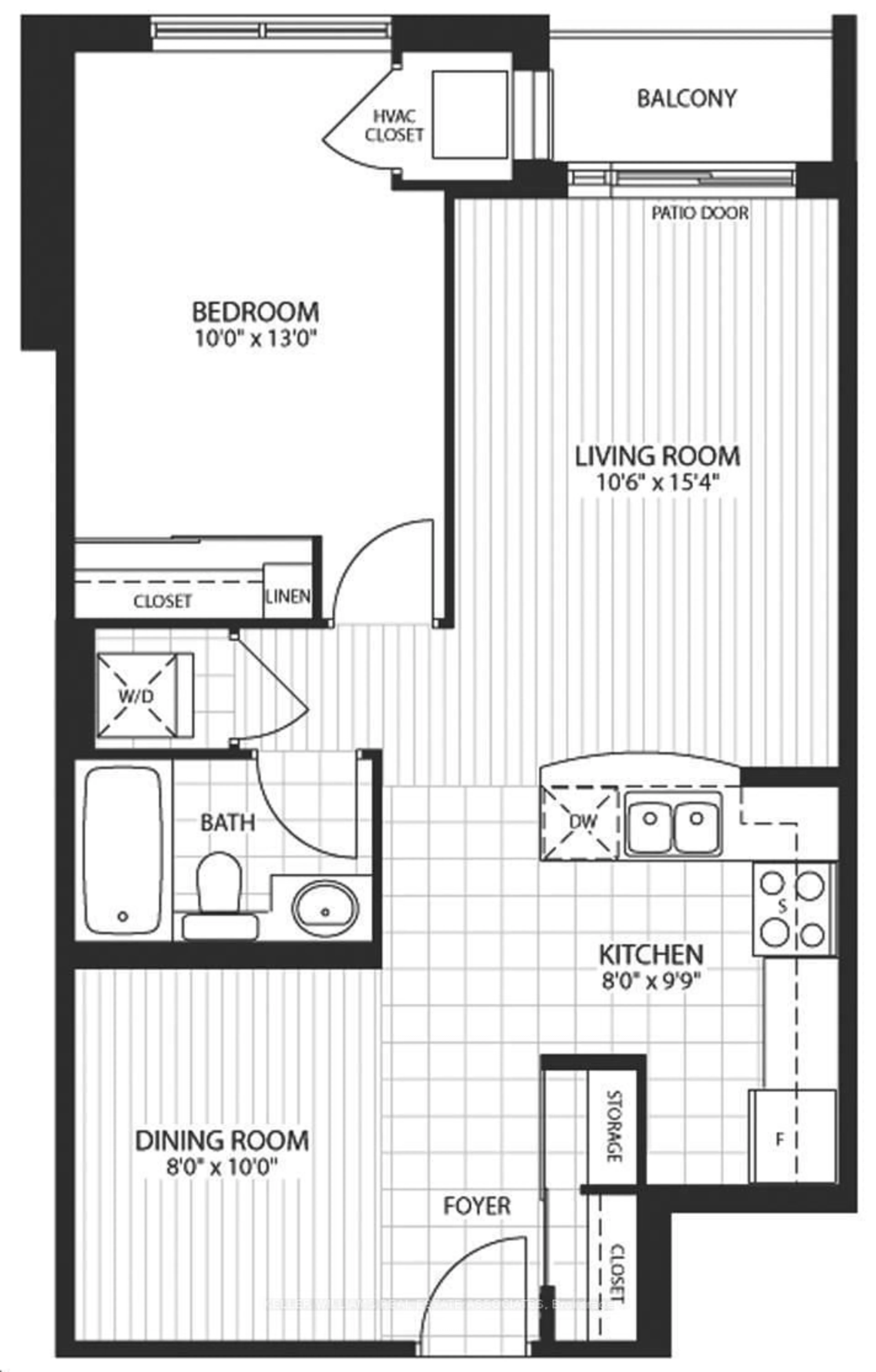 Floor plan for 35 Via Rosedale #208, Brampton Ontario L6R 3J9