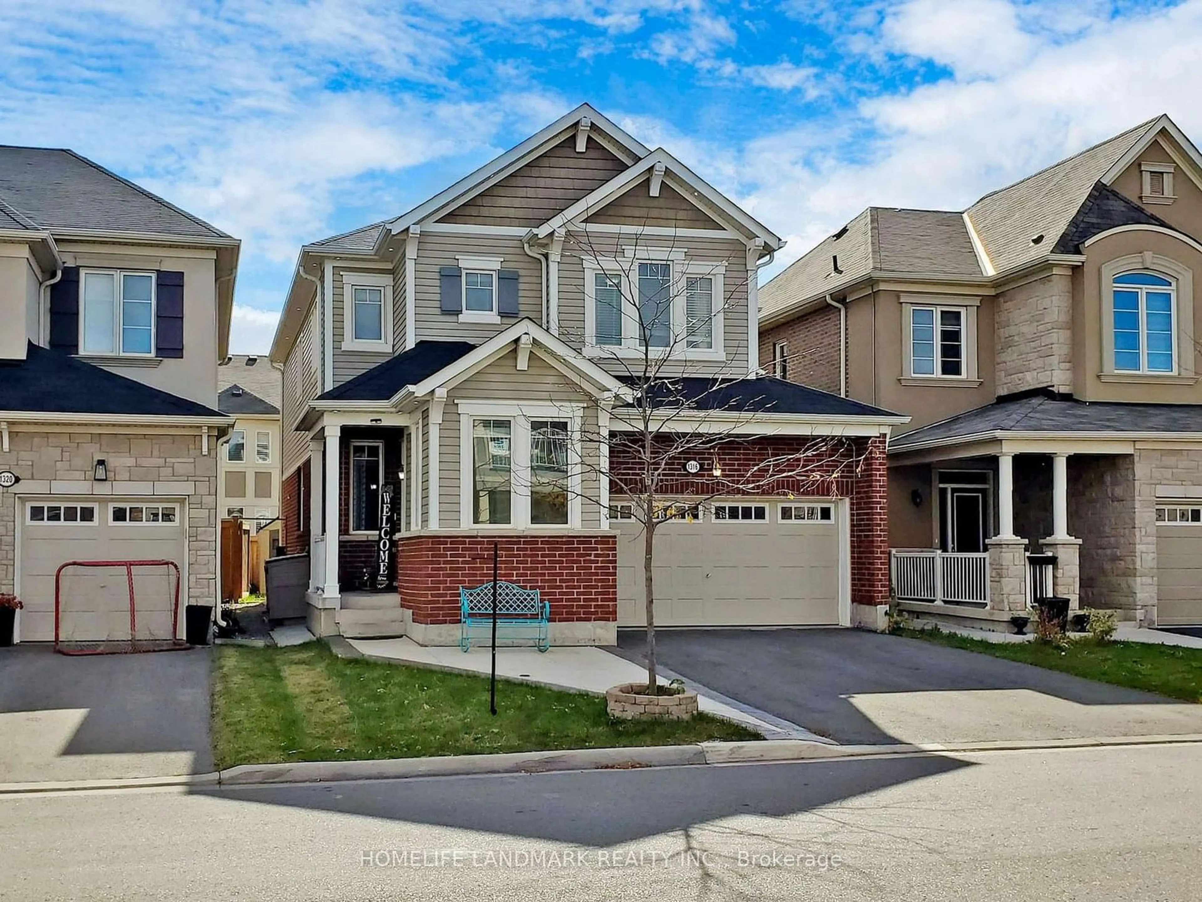 Frontside or backside of a home, the street view for 1316 Whitney Terr, Milton Ontario L9E 1K5