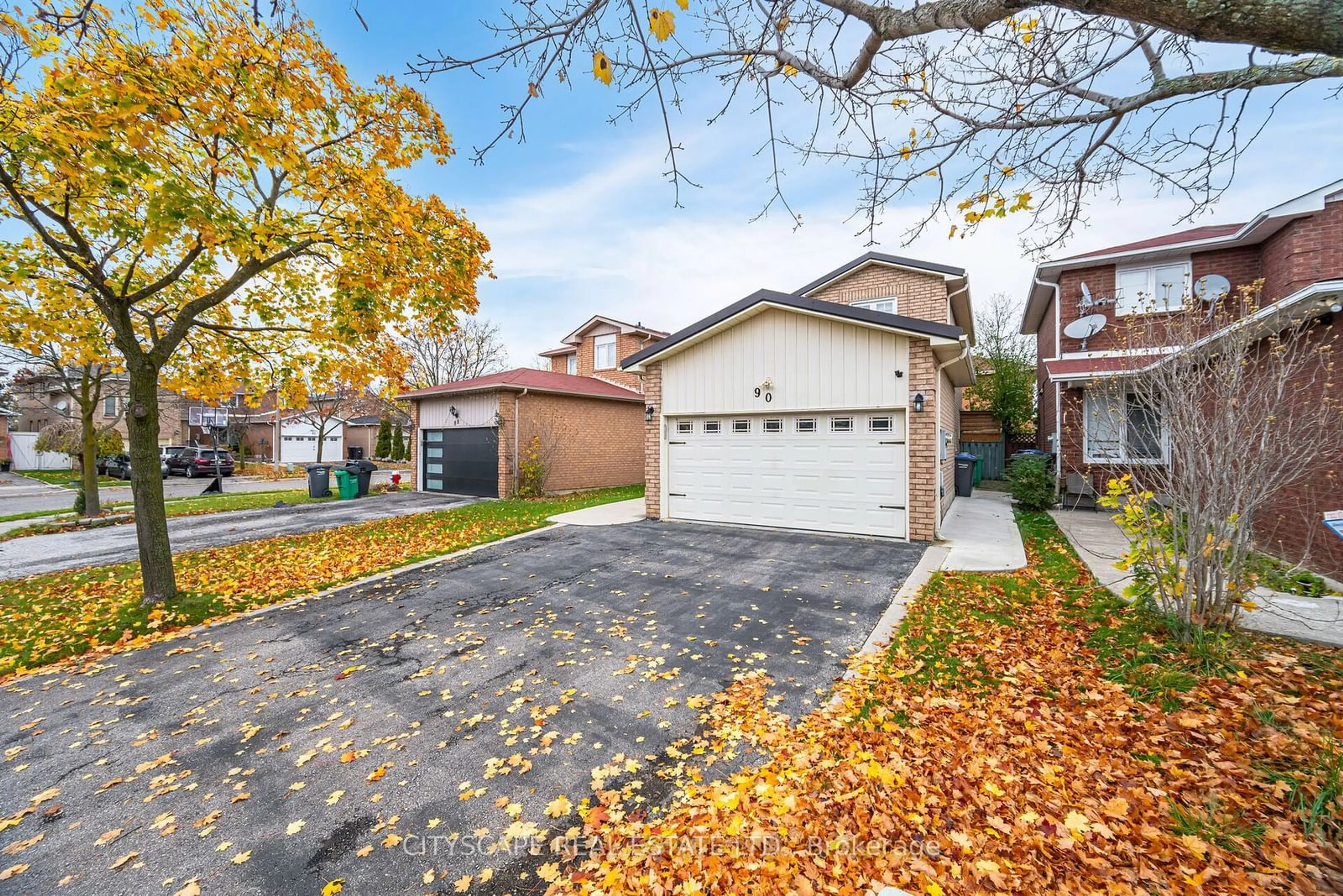 A pic from exterior of the house or condo, the street view for 90 Toba Cres, Brampton Ontario L6Z 4R8