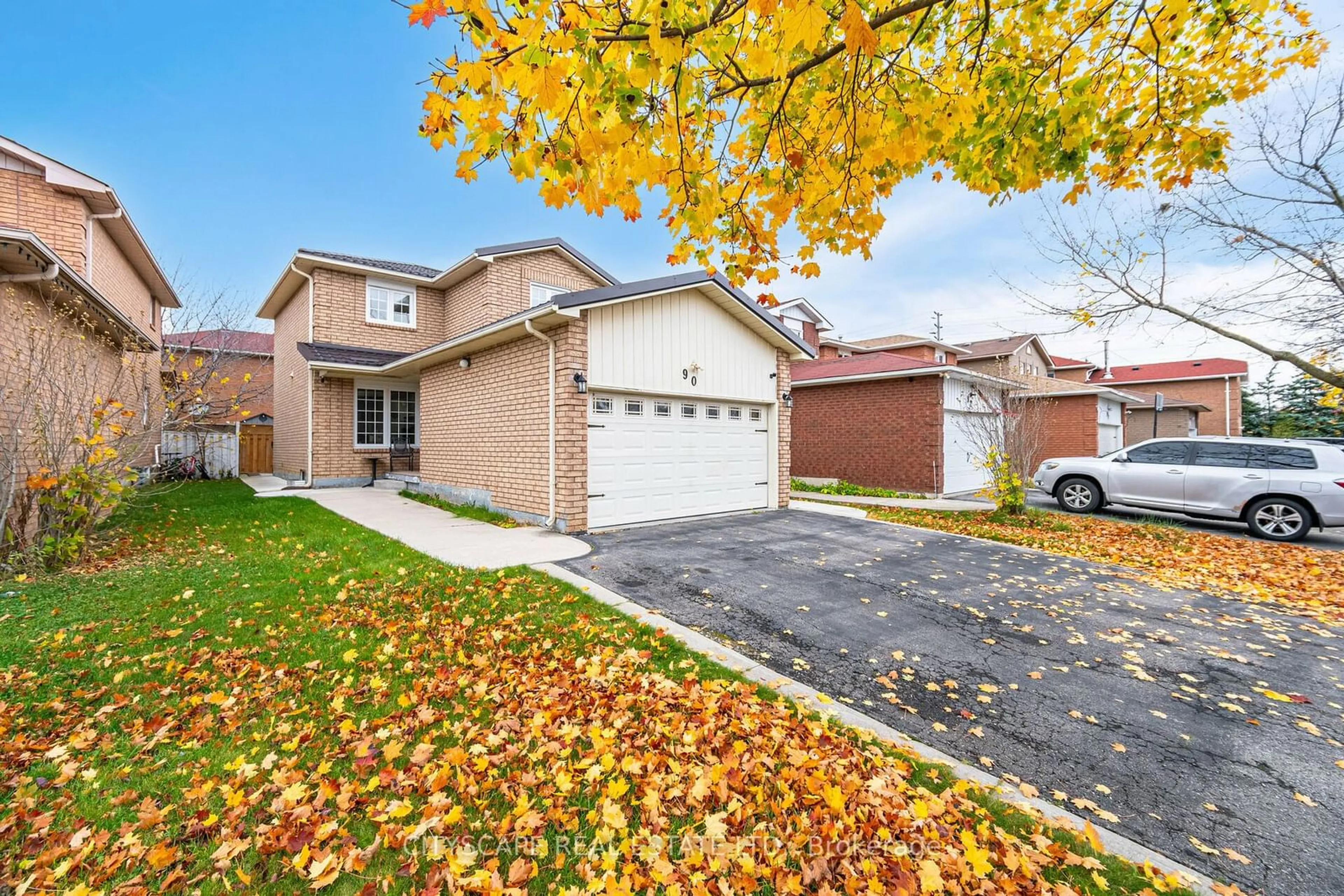 A pic from exterior of the house or condo, the fenced backyard for 90 Toba Cres, Brampton Ontario L6Z 4R8