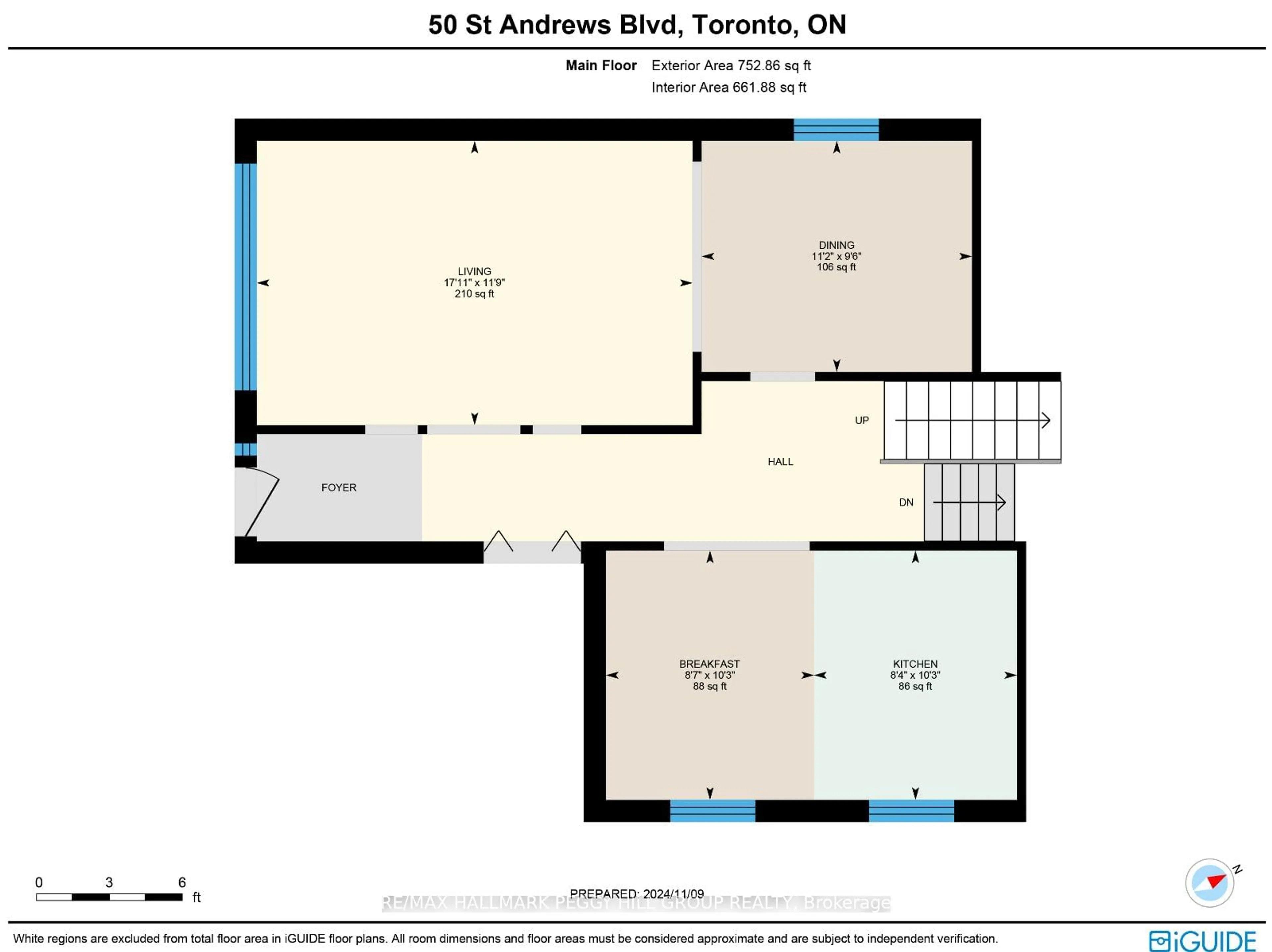 Floor plan for 50 St Andrews Blvd, Toronto Ontario M9R 1W1