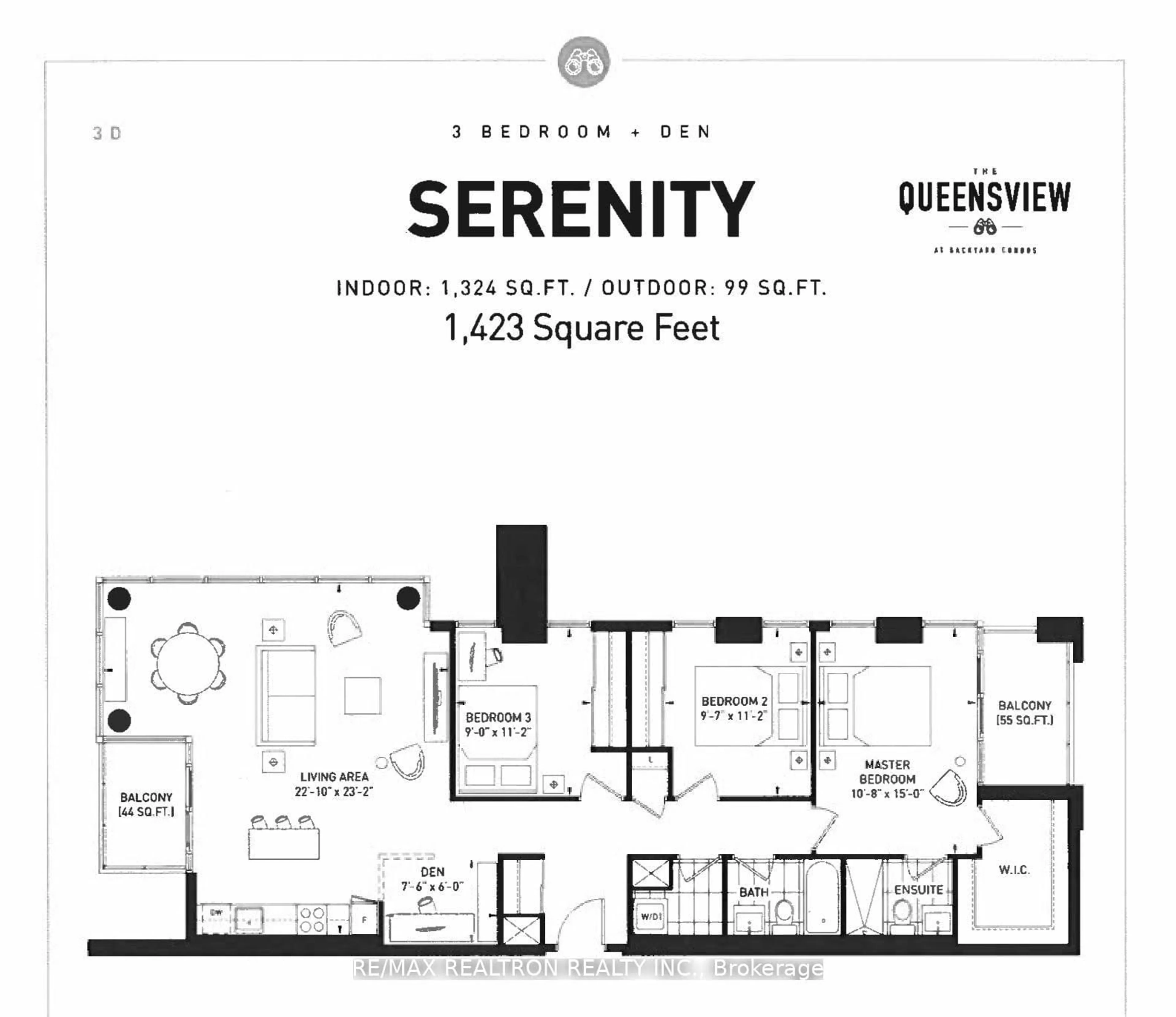 Floor plan for 25 Neighbourhood Lane #704, Toronto Ontario M8Y 0C4