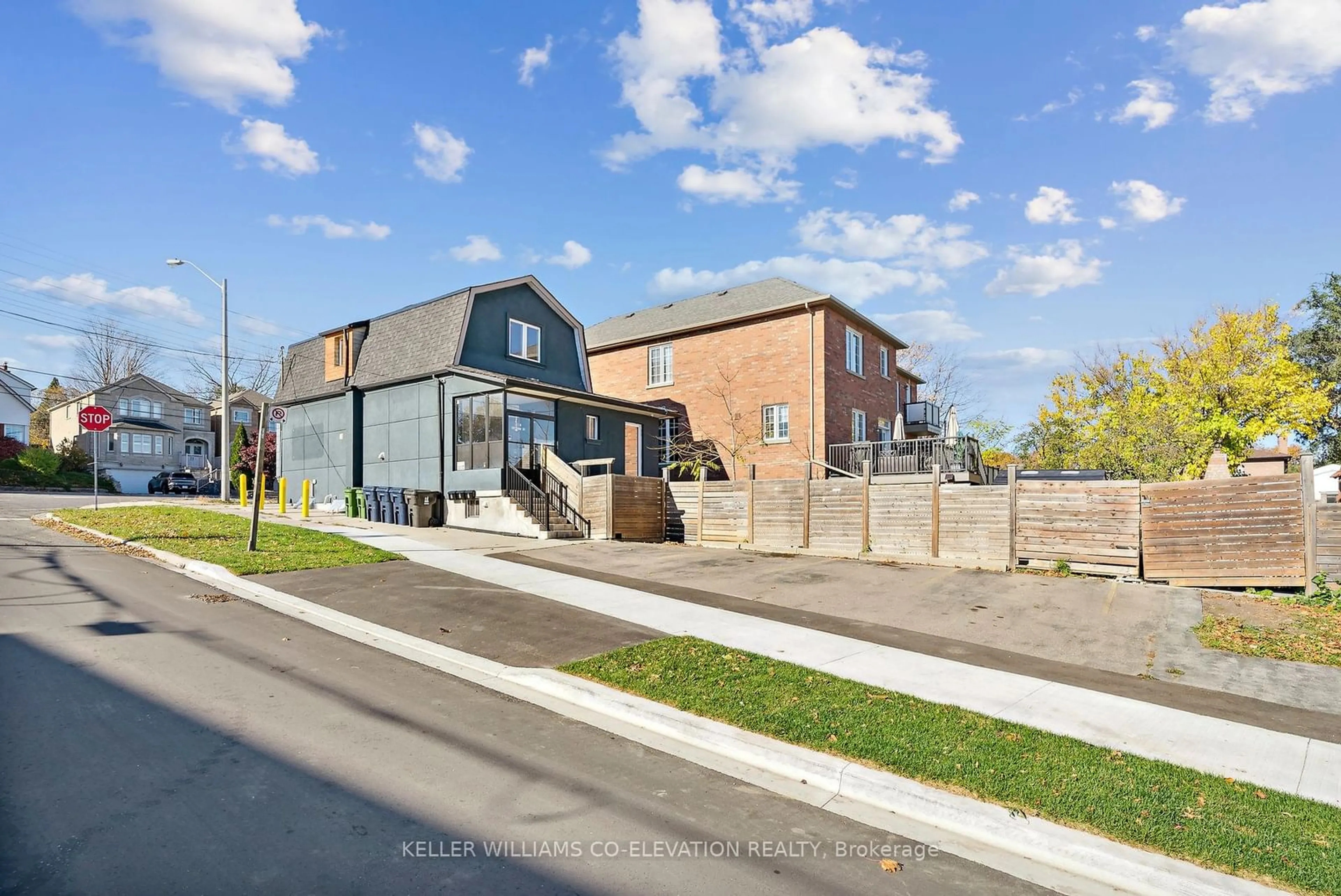 A pic from exterior of the house or condo, the street view for 681 Scarlett Rd, Toronto Ontario M9P 2T3