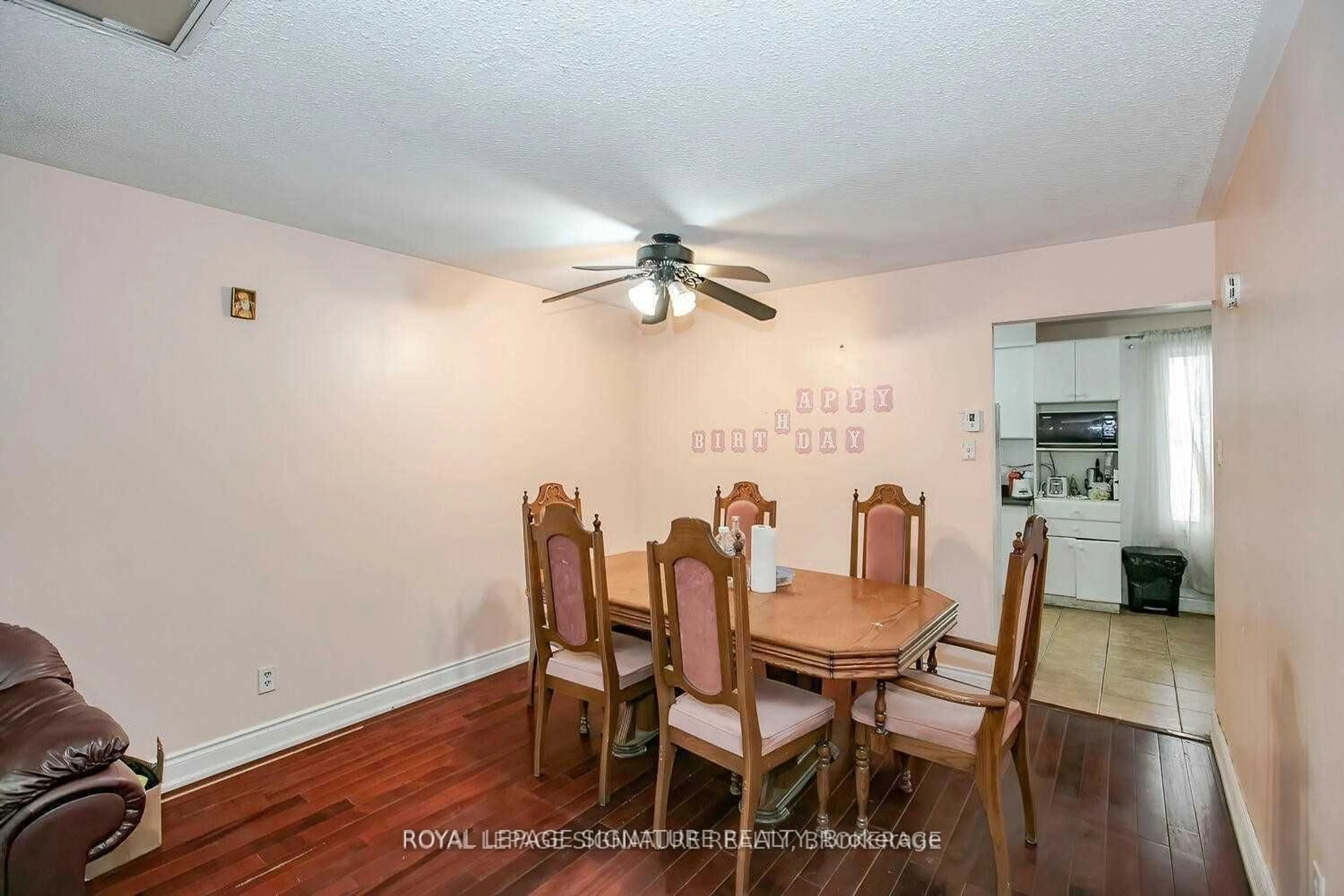 Dining room, wood floors, cottage for 7615 Netherwood Rd, Mississauga Ontario L4T 3G8