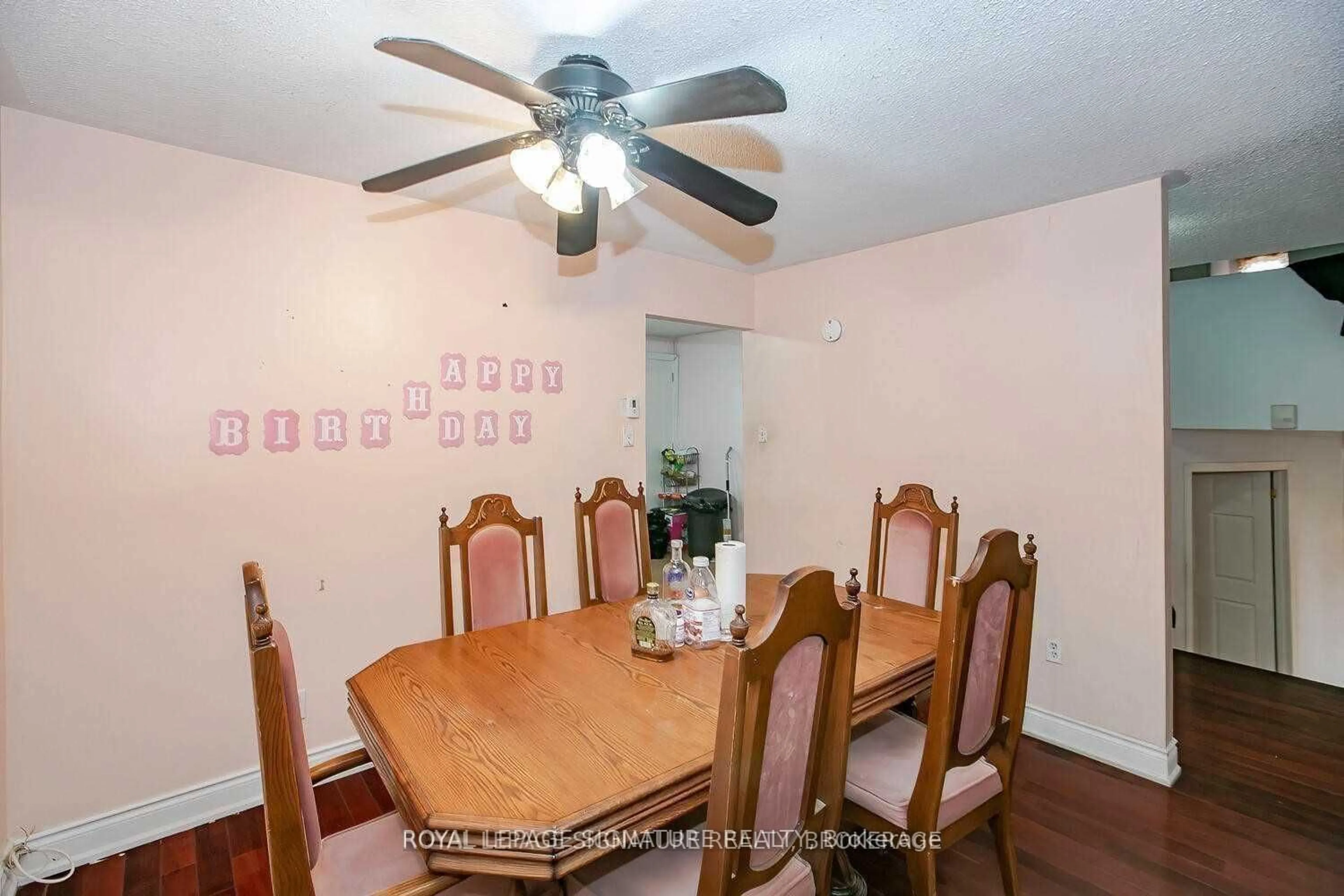 Dining room, wood floors, cottage for 7615 Netherwood Rd, Mississauga Ontario L4T 3G8