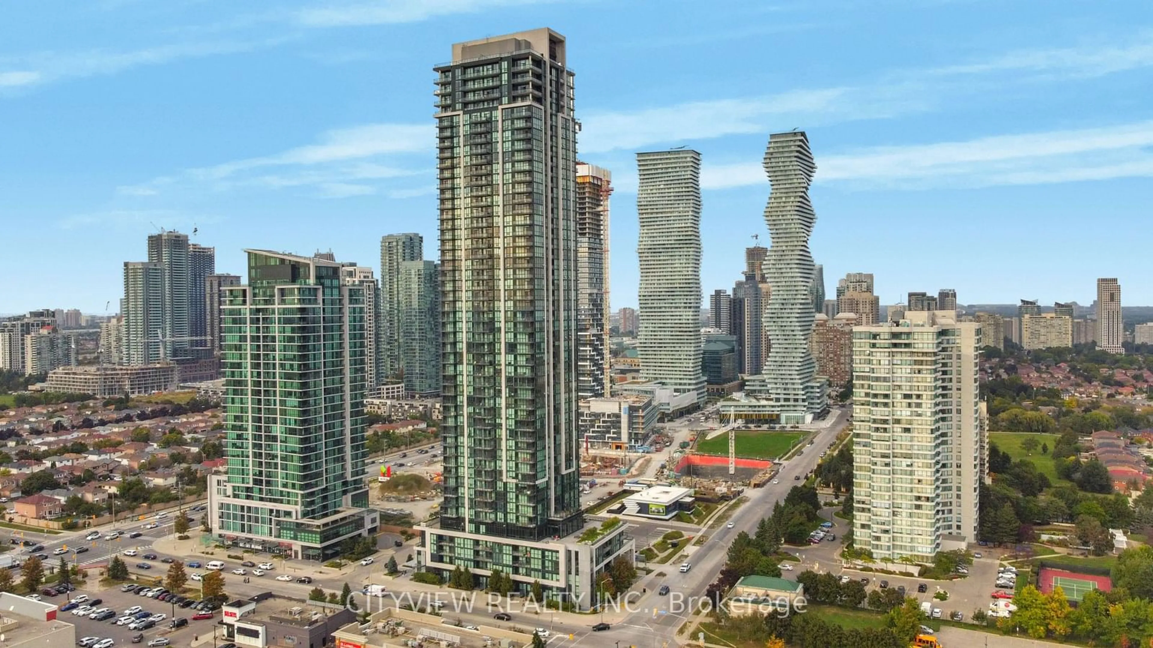 A pic from exterior of the house or condo, the view of city buildings for 3975 Grand Park Dr #3501, Mississauga Ontario L5B 0K4