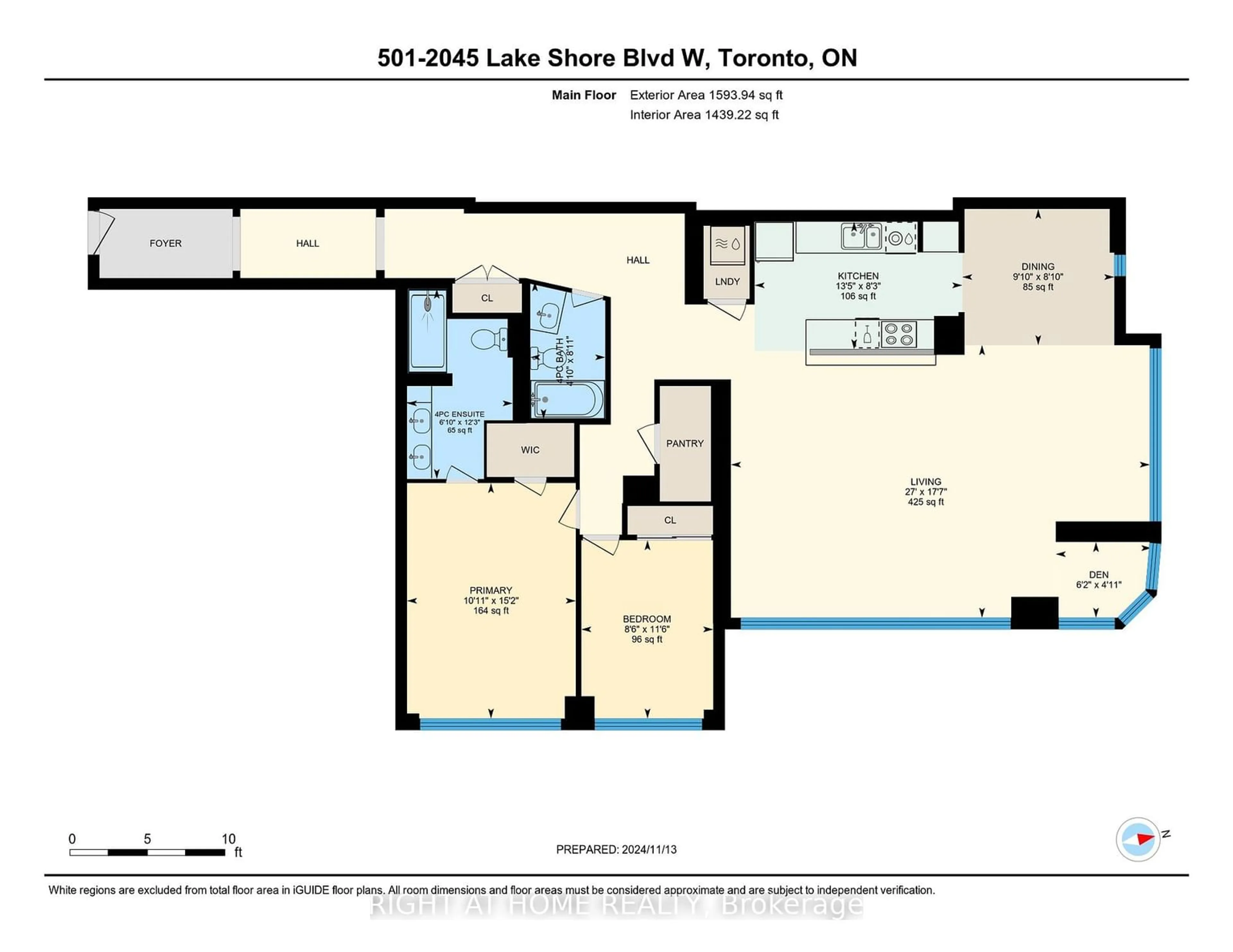 Floor plan for 2045 Lake Shore Blvd #501, Toronto Ontario M8V 2Z6