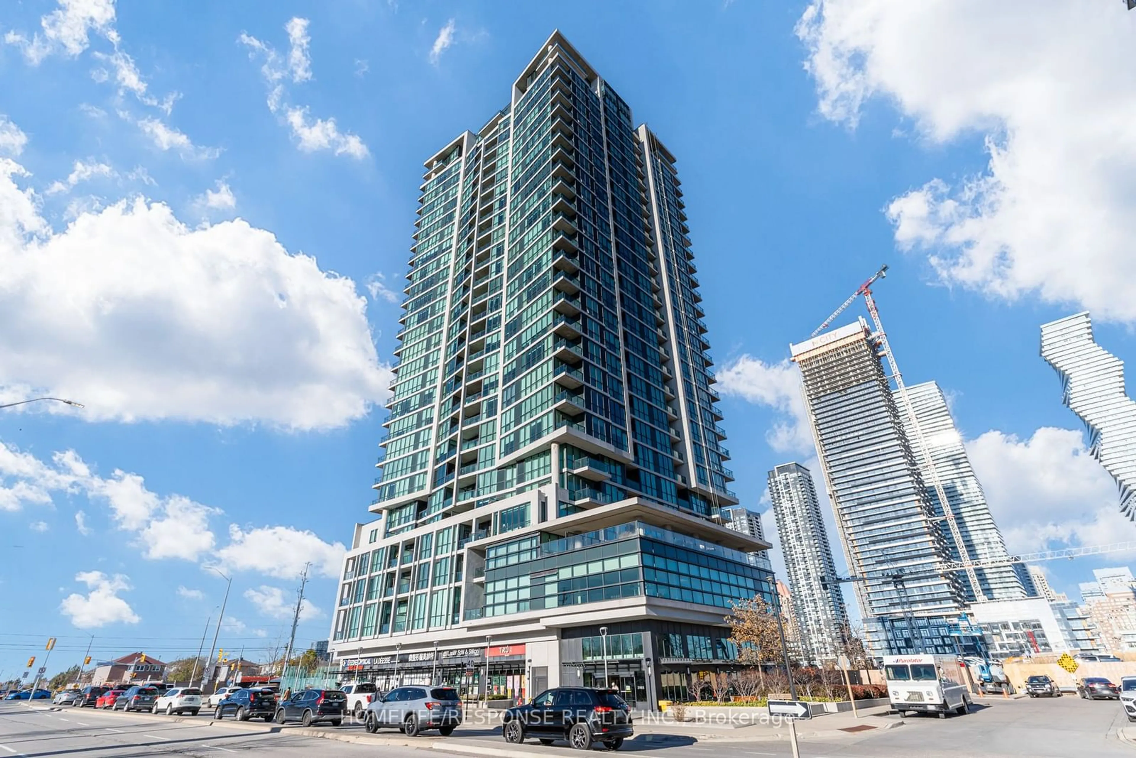 A pic from exterior of the house or condo, the front or back of building for 3985 GRAND PARK Dr #305, Mississauga Ontario L5B 0H8